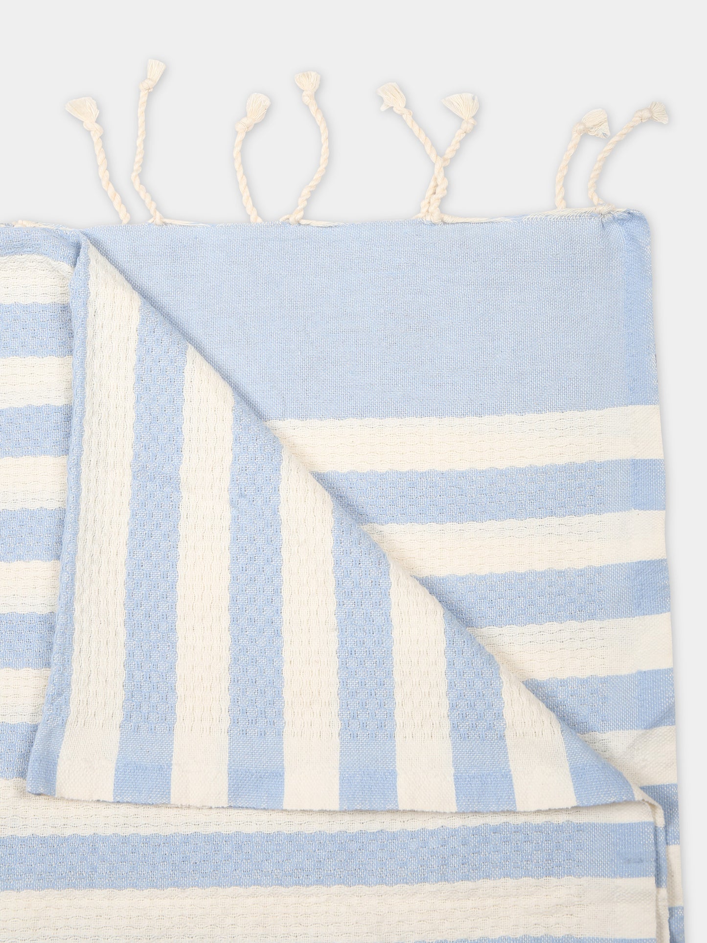 Telo mare azzurro per bambini con logo,Mc2 Saint Barth,FOUT012 03560F