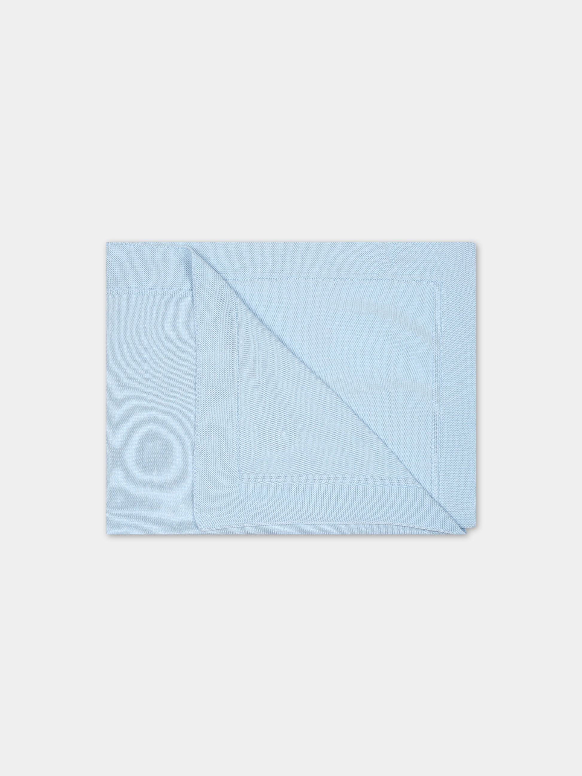 Coperta celeste per neonato con Teddy Bear,Moschino Kids,MUB00B LHE1340304