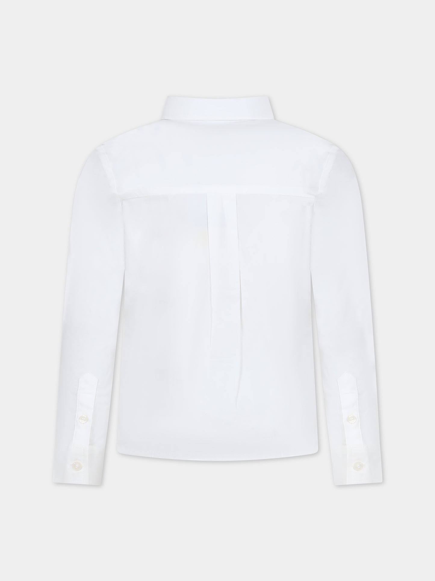 Camicia bianca per bambino con logo e smile,Moschino Kids,HMC00U LMA01 10101