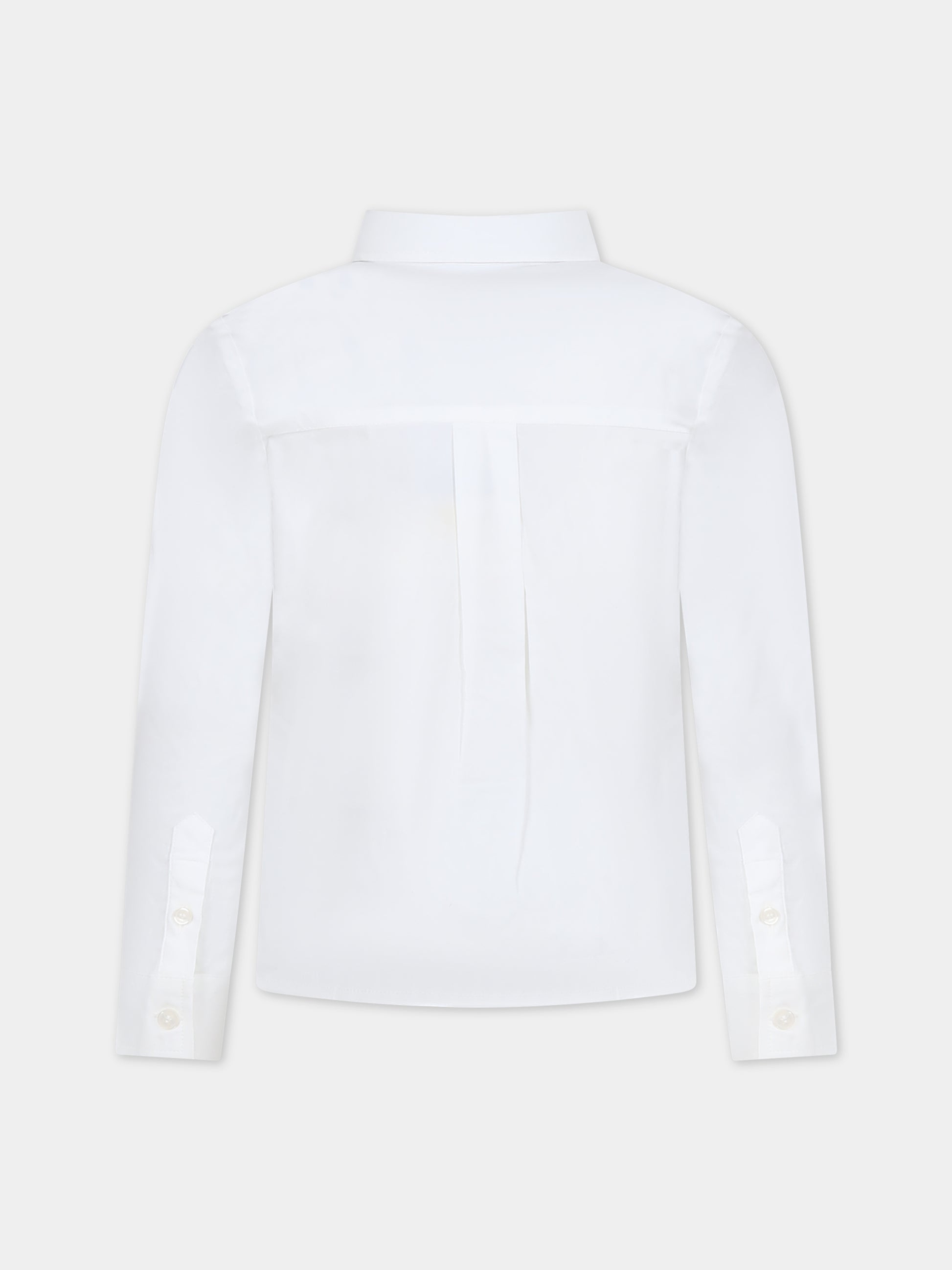 Camicia bianca per bambino con logo e smile,Moschino Kids,HMC00U LMA01 10101