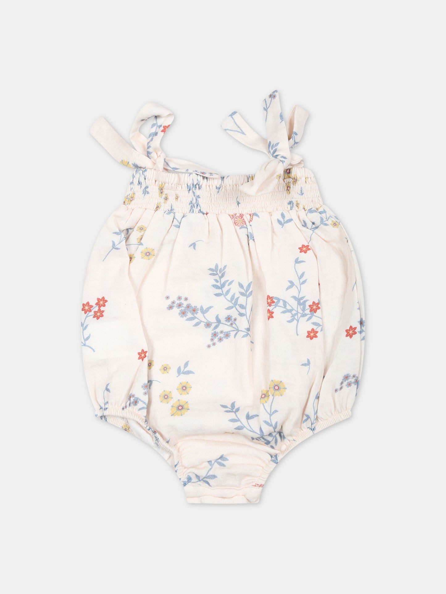 Pagliaccetto avorio per neonata con stampa fiori,Coco Au Lait,16COCO S070