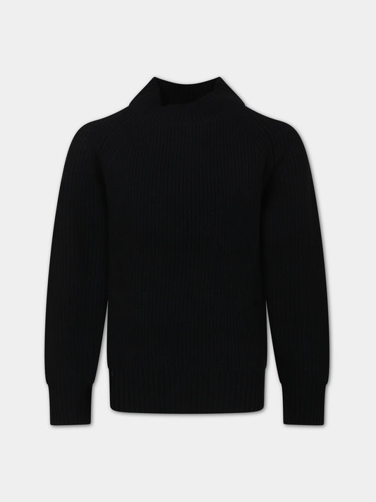 Maglione nero per bambino,Paolo Pecora,PP3071 NERO