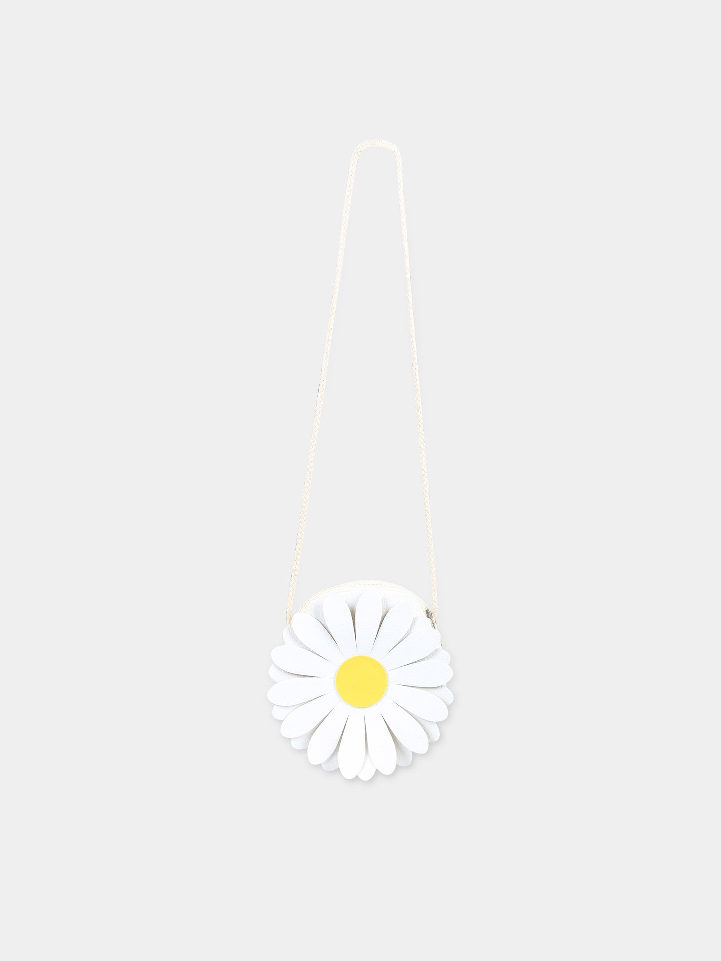 Borsa bianca per bambina con margherita,Illy Trilly,FLOWER DAISY WHITE BAG