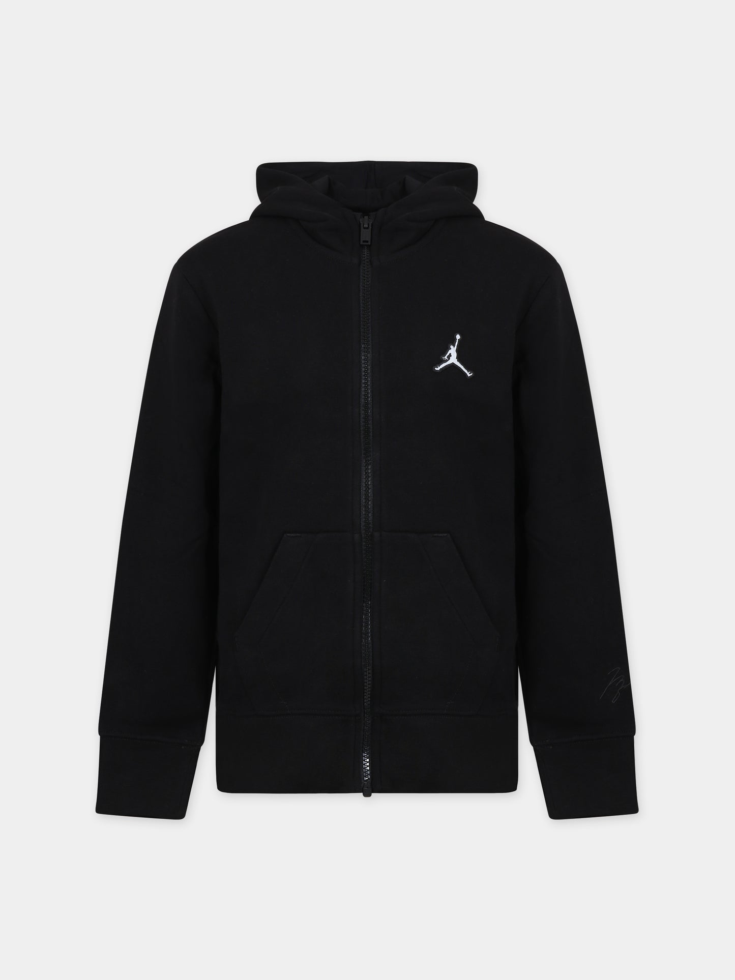 Felpa nera per bambini con ricamo,Jordan,95A904 023