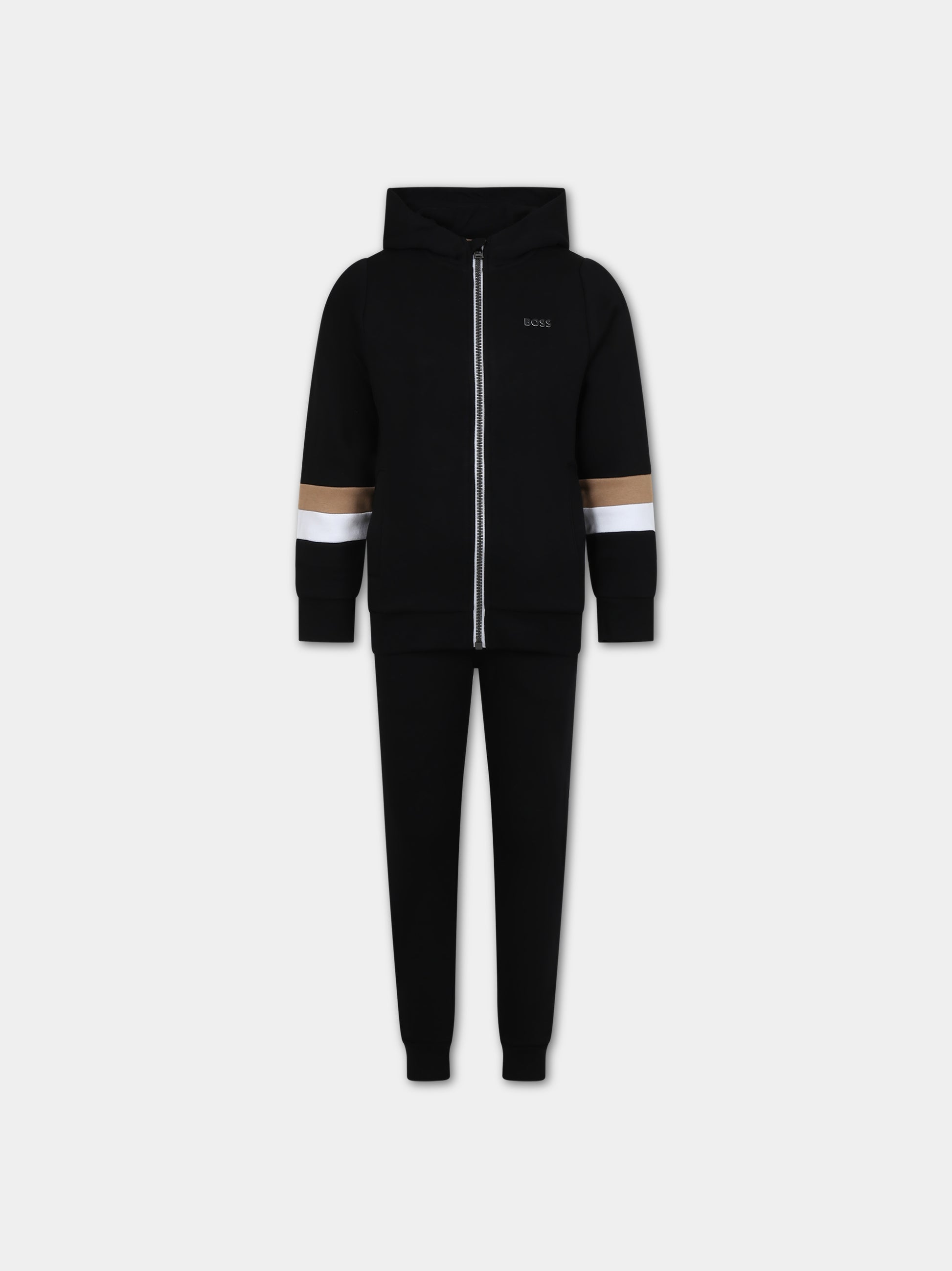 Completo nero per neonato con logo,Boss,J28122 09B