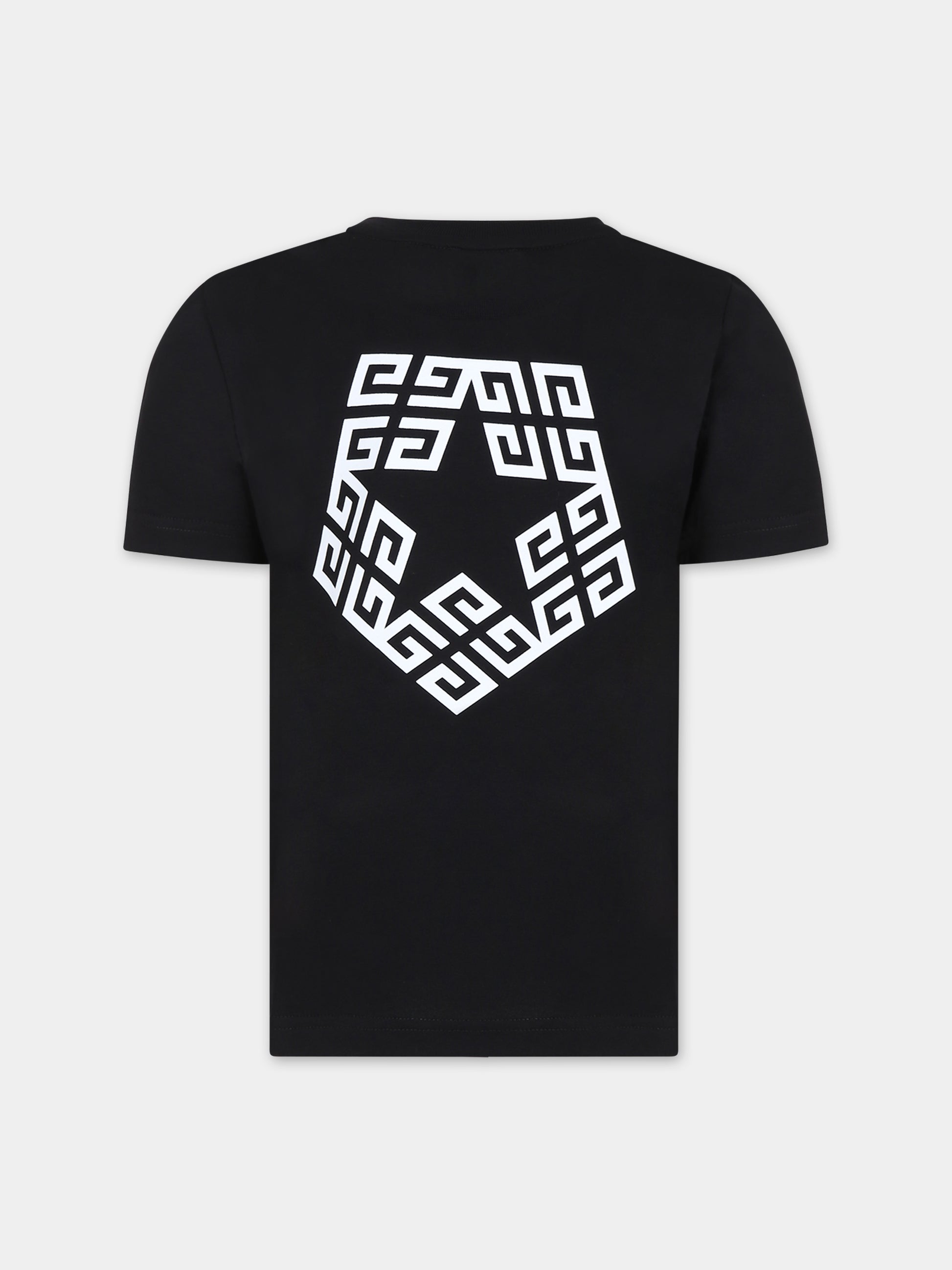 T-shirt nera per bambini con logo,Givenchy Kids,H25447 09B