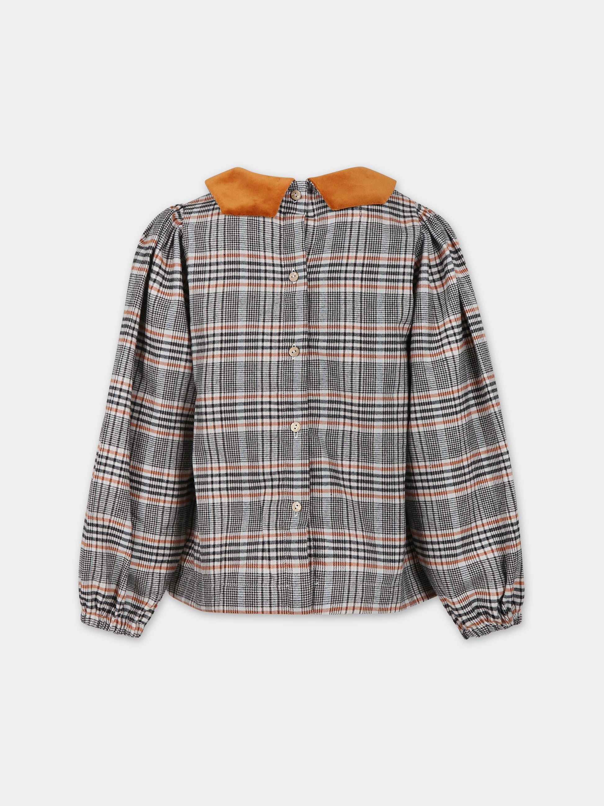 Camicia beige per bambina con stampa,Farway Milano,FCM01STB