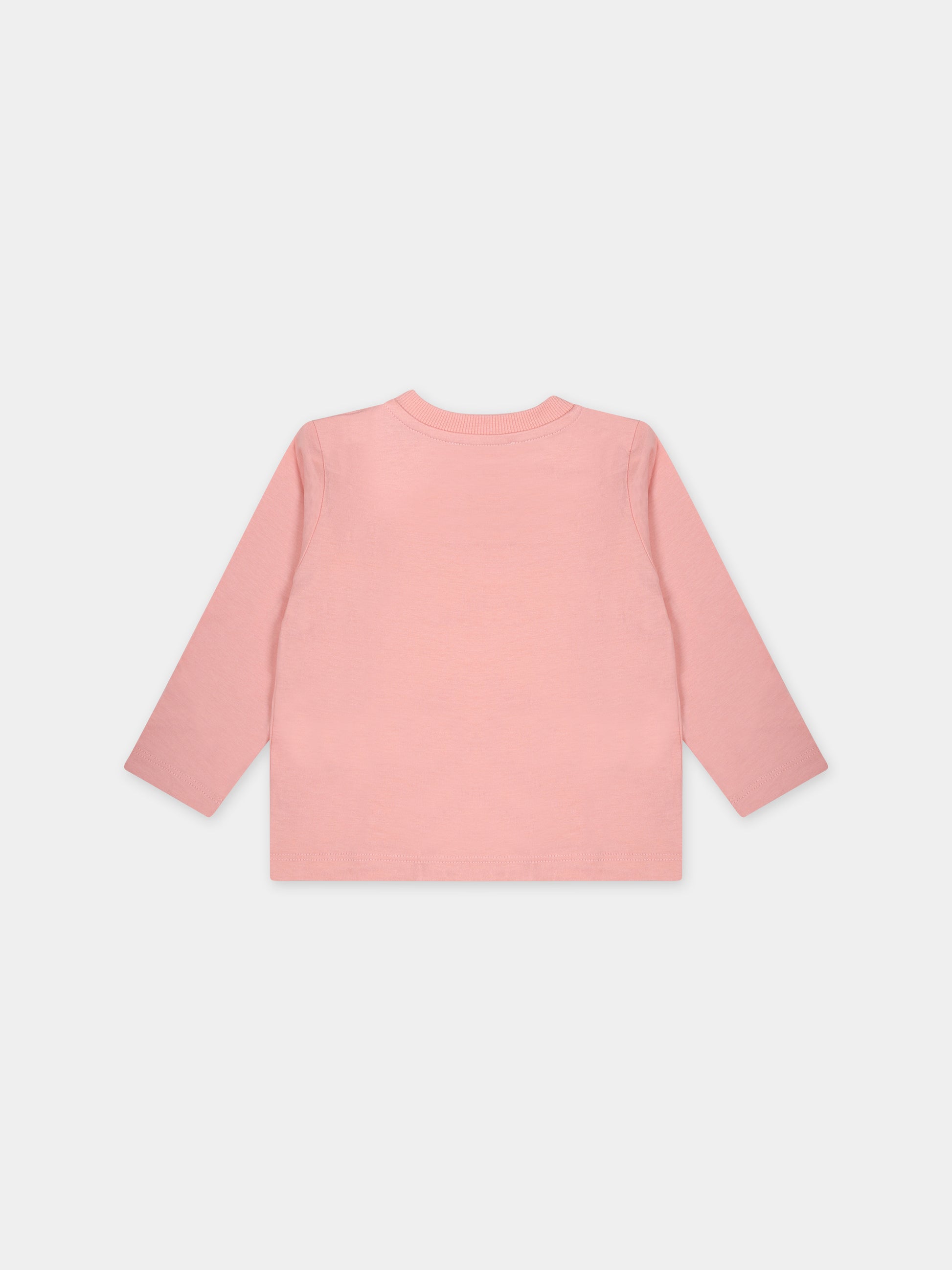 T-shirt rosa per neonata con Teddy Bear,Moschino Kids,MTO00D LAA01 50209