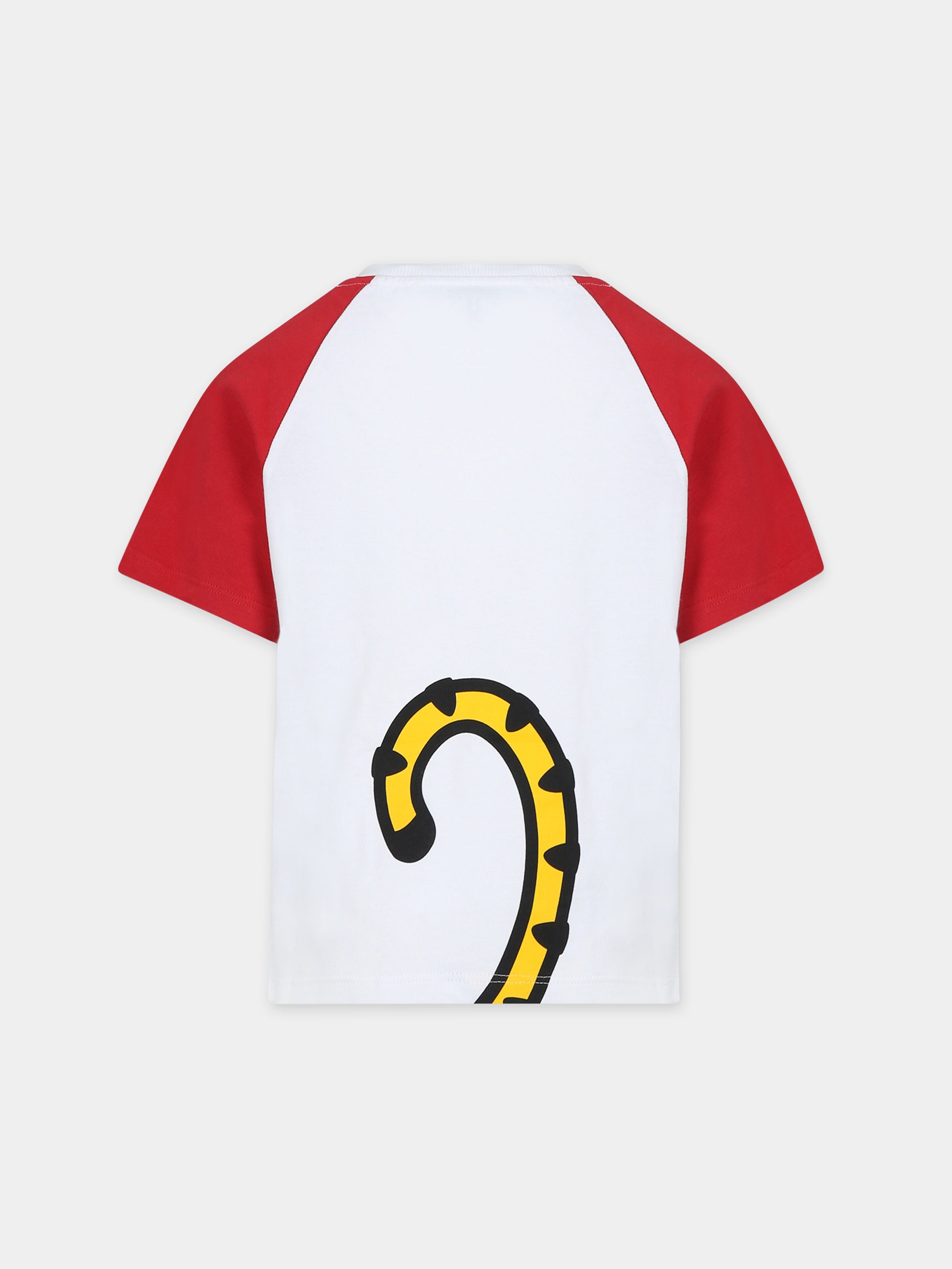 T-shirt bianca per bambino con tigre Kotora,Kenzo Kids,K15614 10P