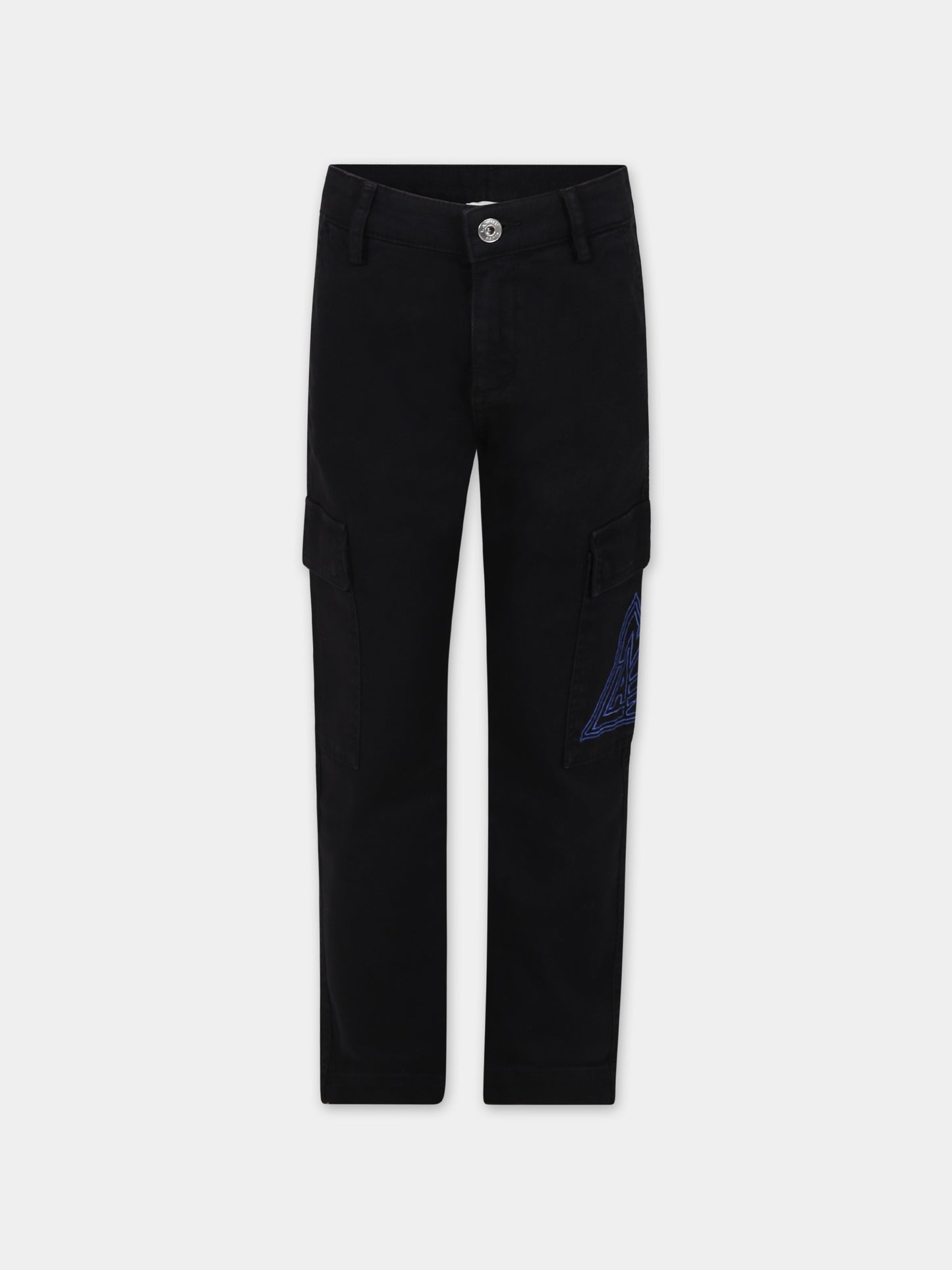 Pantaloni neri per bambino con logo,Lanvin Petite,N24044 09B