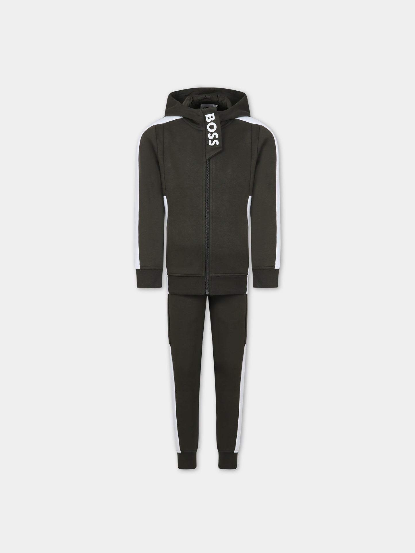 Completo verde per bambino con logo,Hugo Boss,J28100 665