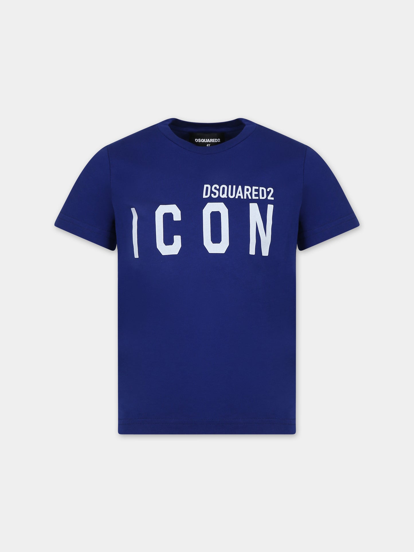 T-shirt blu per bambino con logo,Dsquared2,DQ048S D002F DQ861