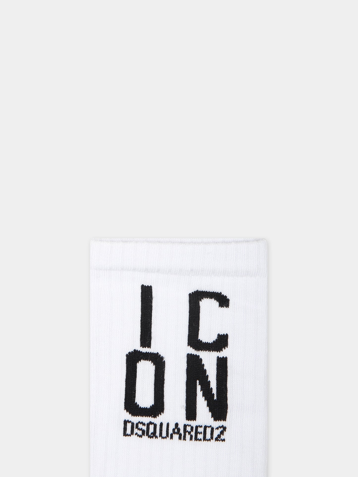 Calze bianche per bambini con logo,Dsquared2,DQ2023 D00WI DQ100