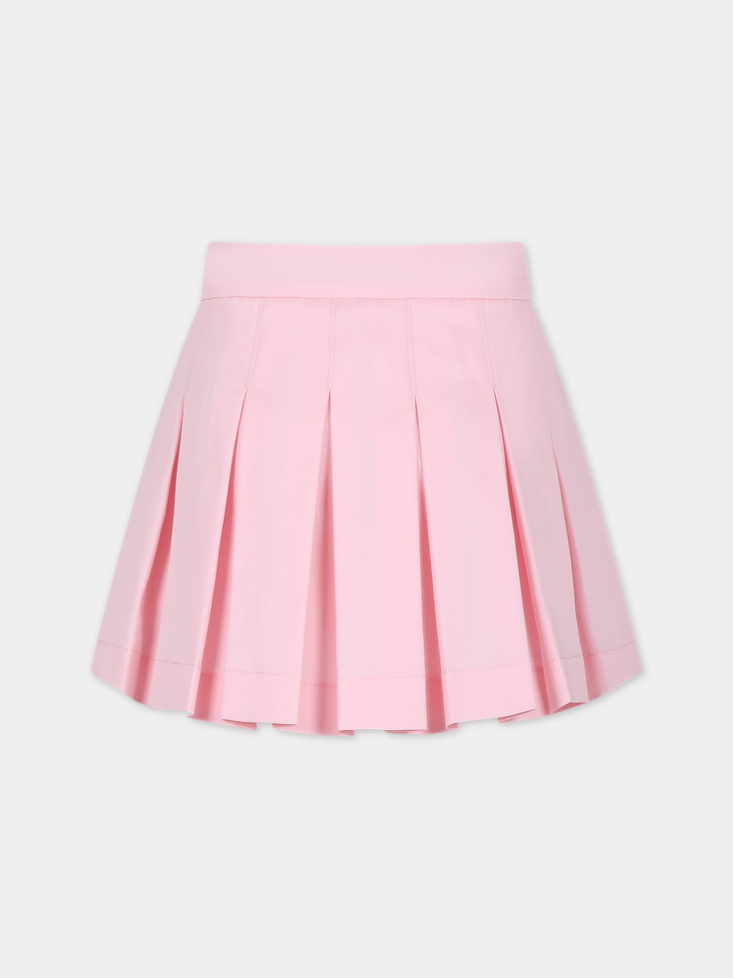 Gonna rosa per bambina con logo Fendi e baguette,Fendi Kids,JFE134 ADEH F0QE5