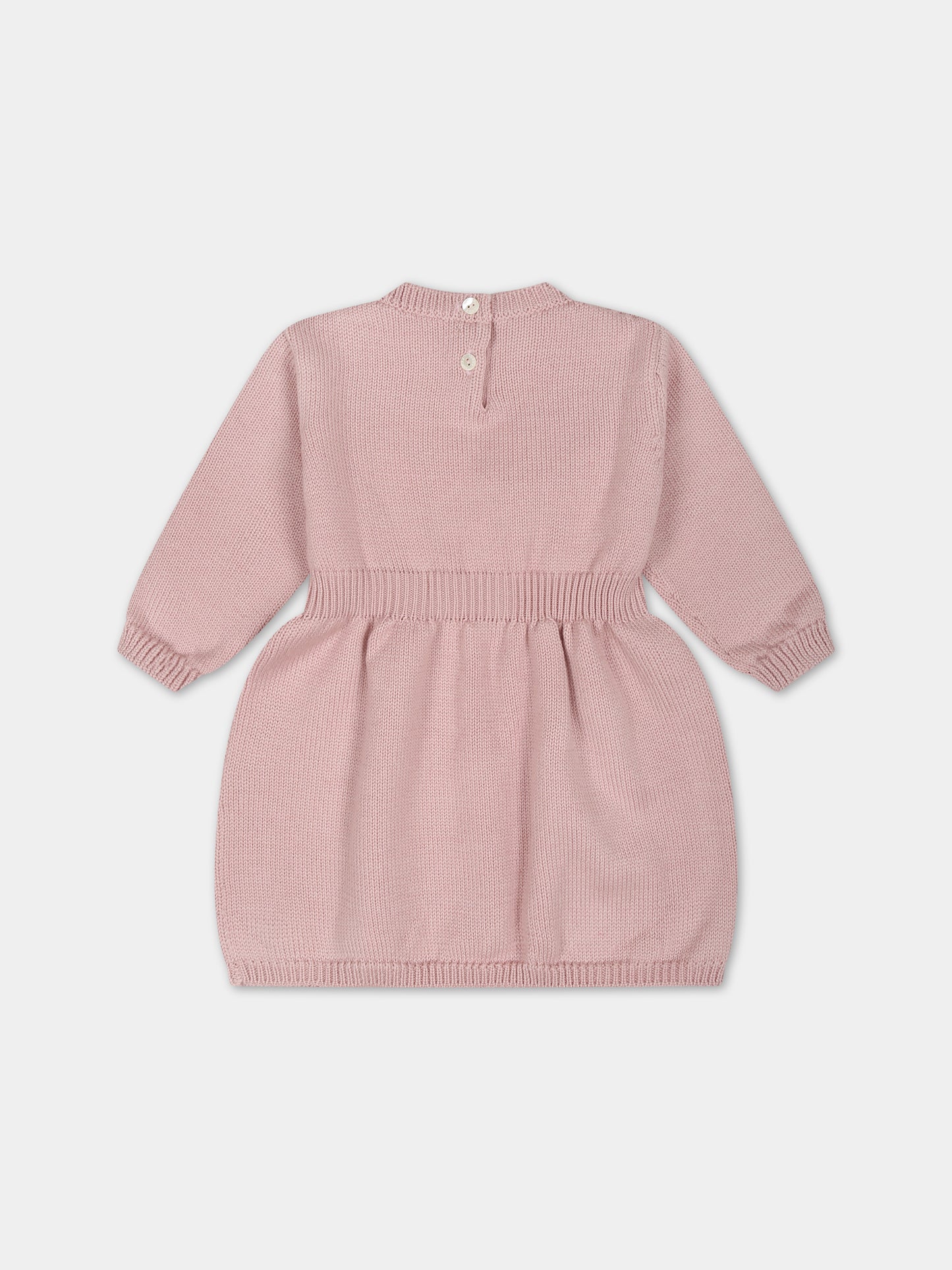 Vestito rosa per neonata con logo,Fendi Kids,BFG069 AOCH F1M26