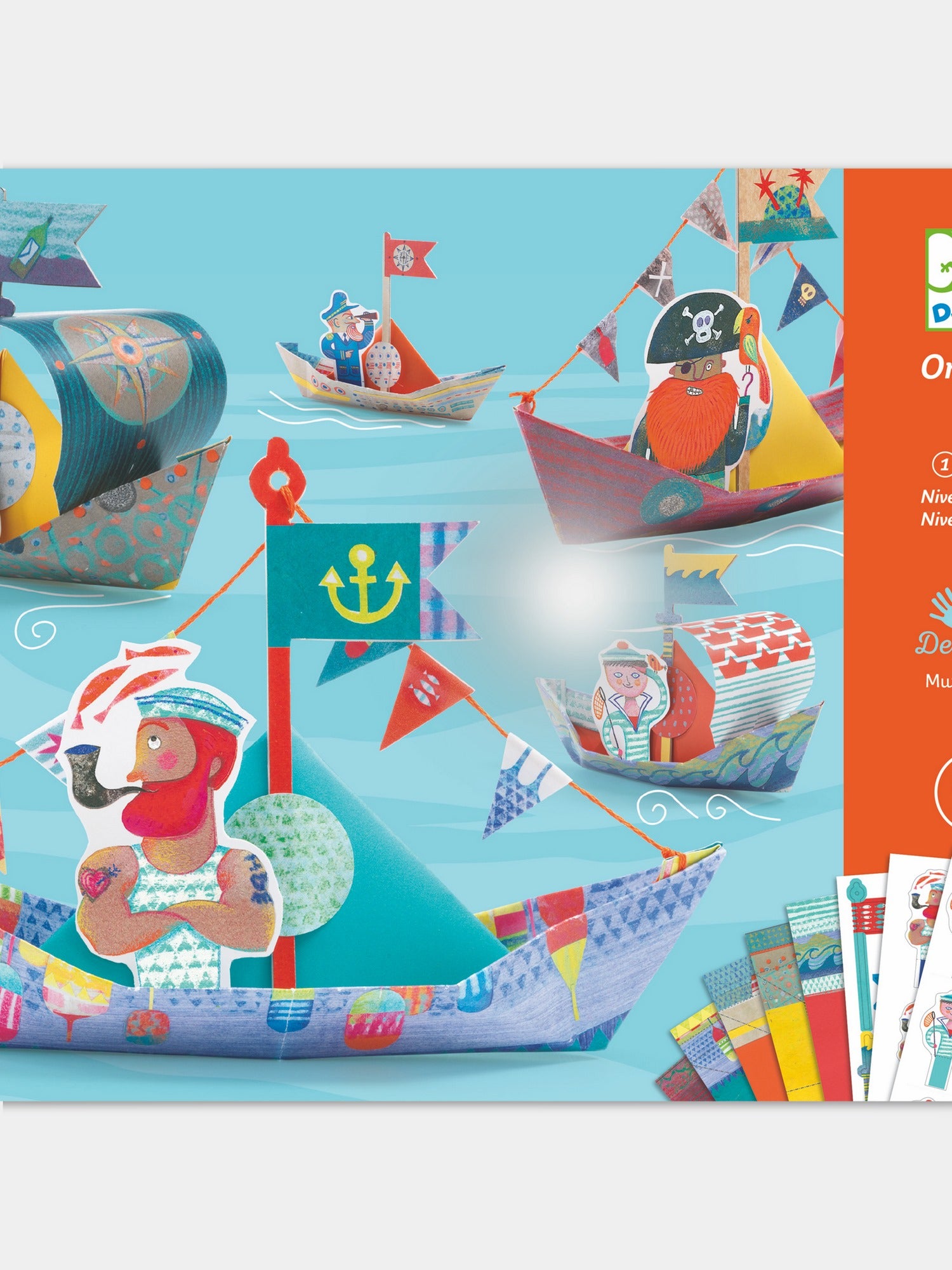 Set origami multicolor per bambini,Djeco,DJ08779