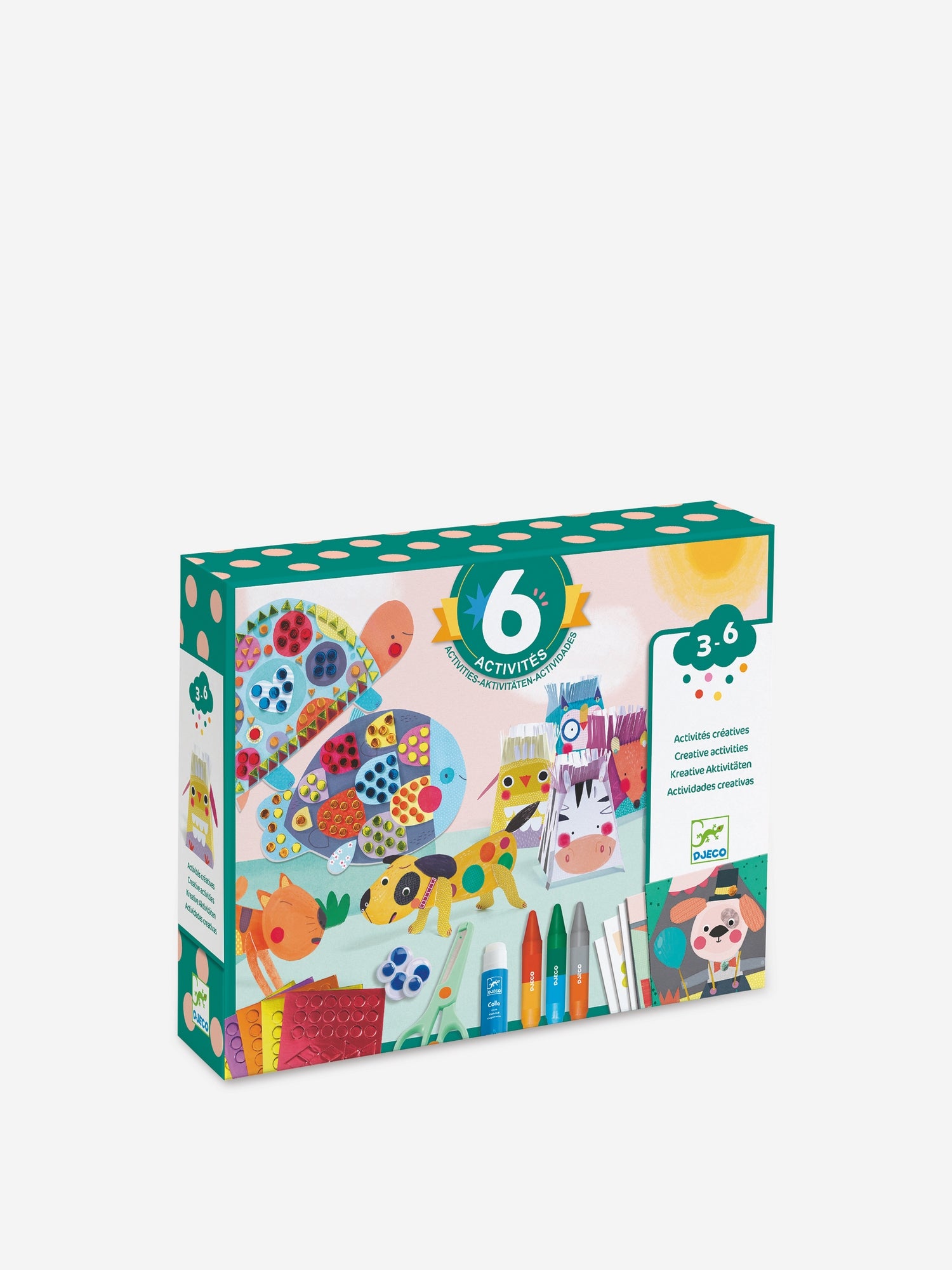 Kit multicolor per bambini con animali,Djeco,DJ09293