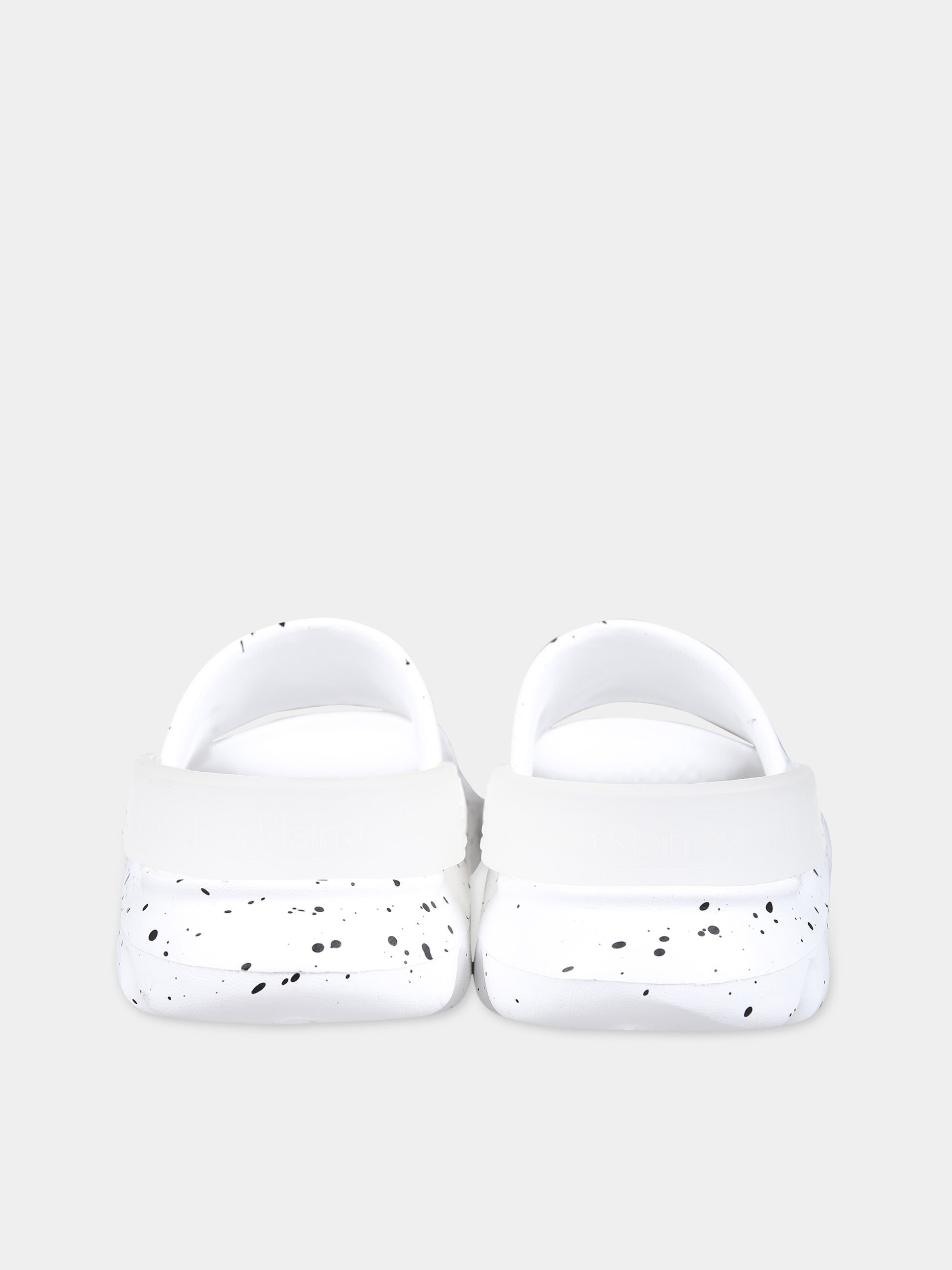 Sandali bianchi per bambini con logo,Calvin Klein Kids,V1X2 80915 0083100