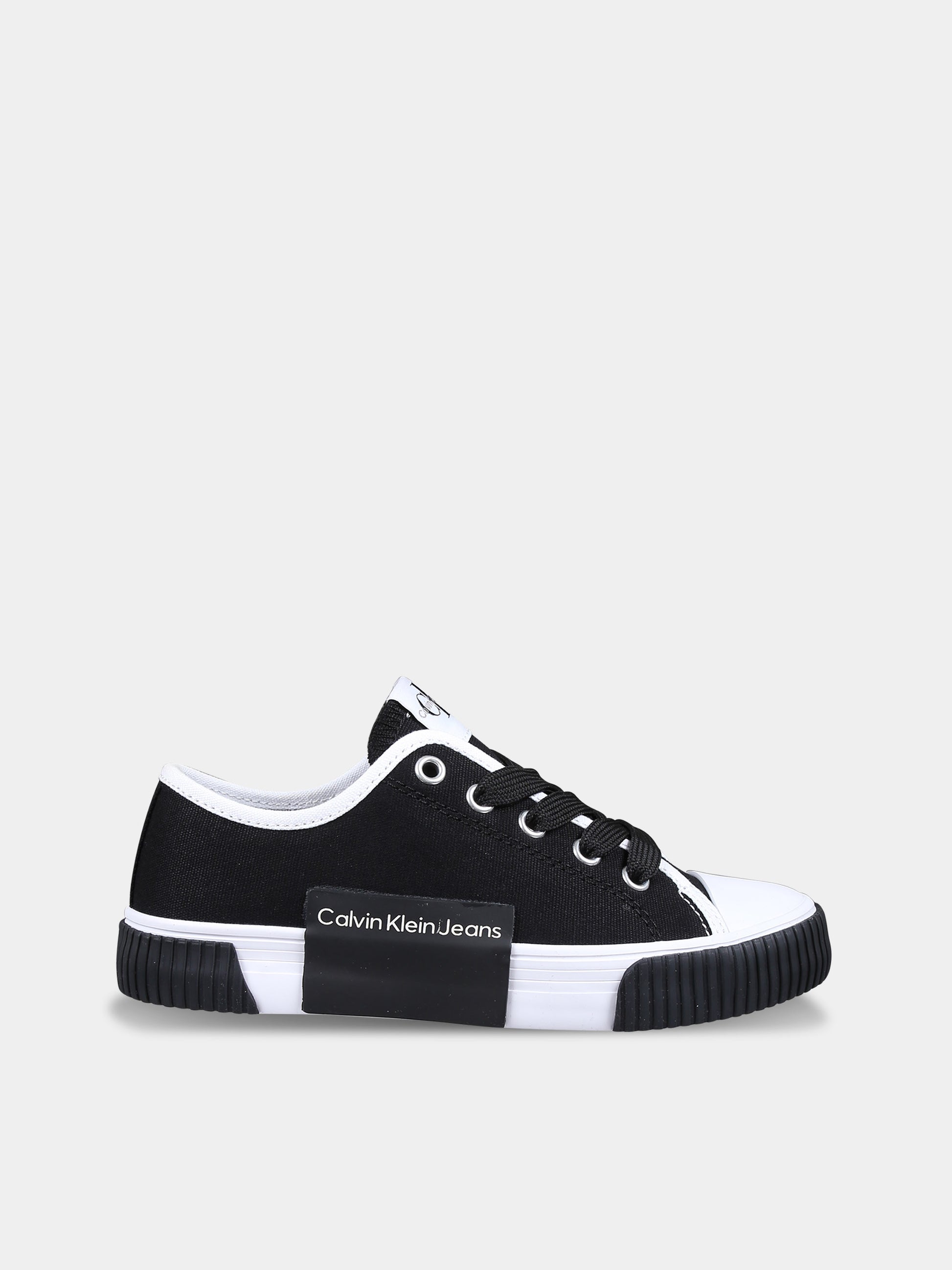 Sneakers nere per bambini con logo,Calvin Klein Kids,V3X9 80873 0890999