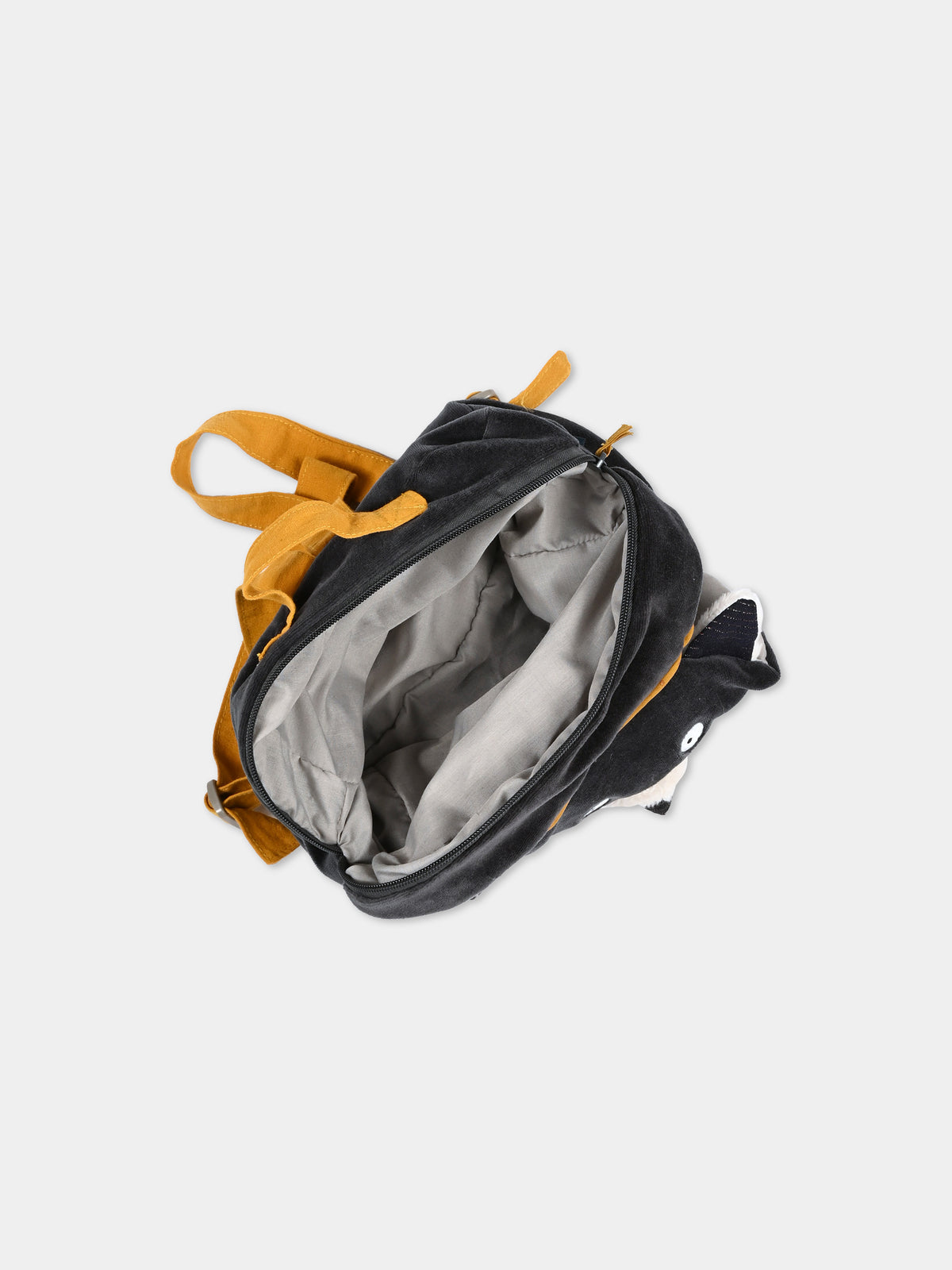 Gray backpack with cat for newborns