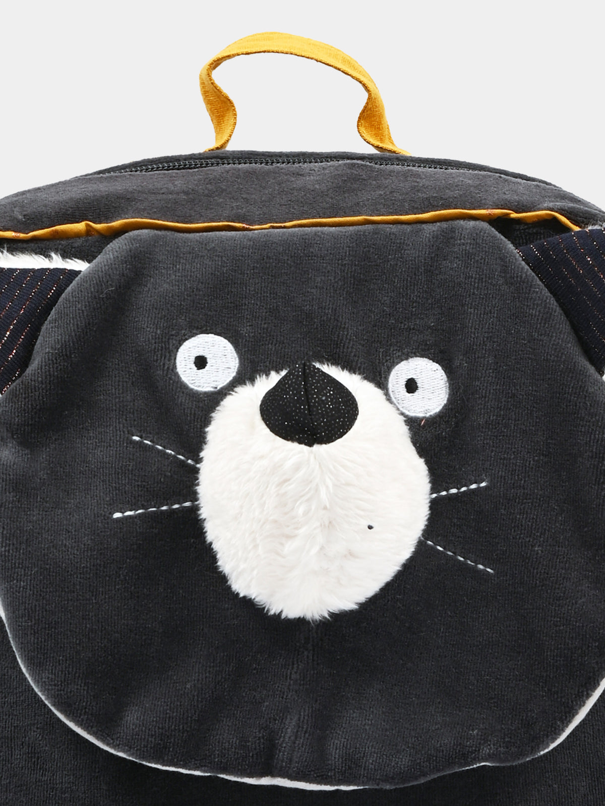 Gray backpack with cat for newborns