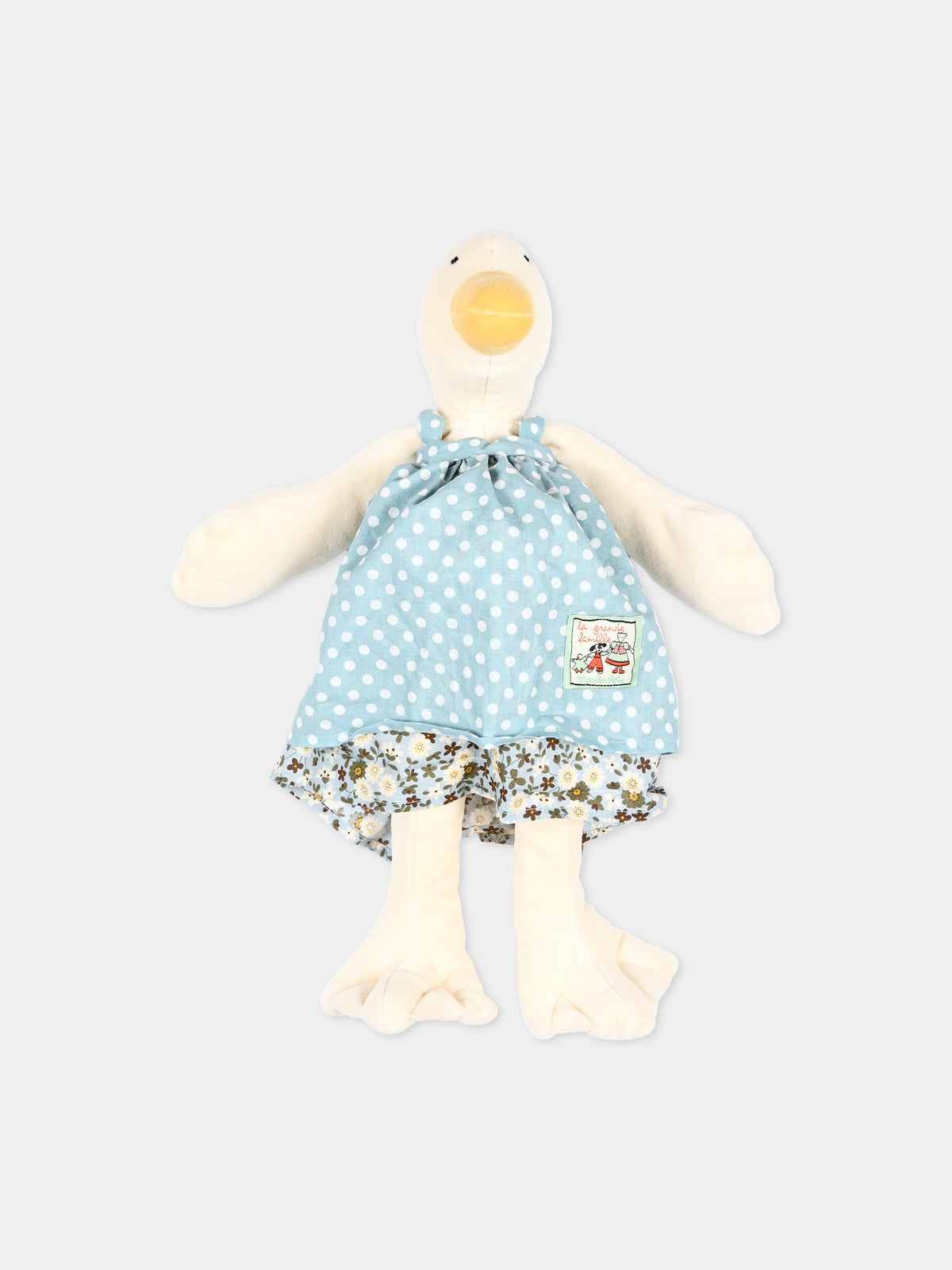 Ivory polka dot plush Ochetta Jeanne for kids