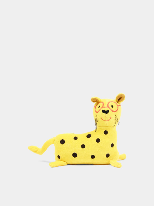Yellow polka dot leopard plush for kids