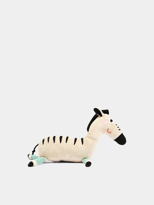 Ivory striped zebra plush toy for kids
