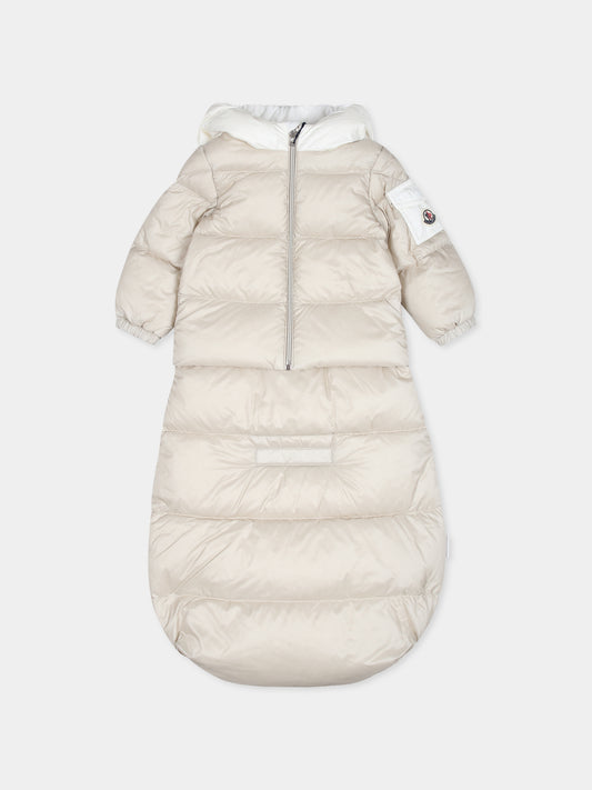 Sacco nanna Ueno avorio per neonati con logo,Moncler Kids,J2951 1F00003 595FE 268