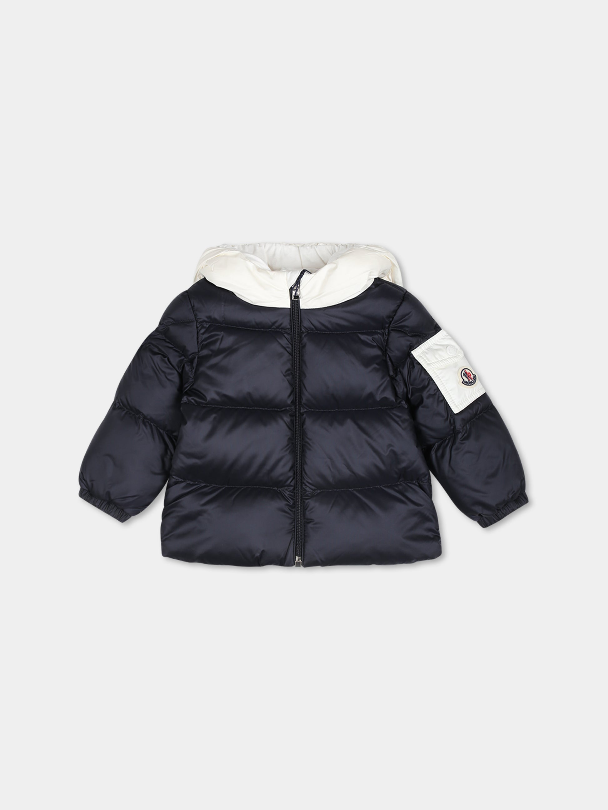 Sacco nanna Ueno blu per neonati con logo,Moncler Kids,J2951 1F00003 595FE 778