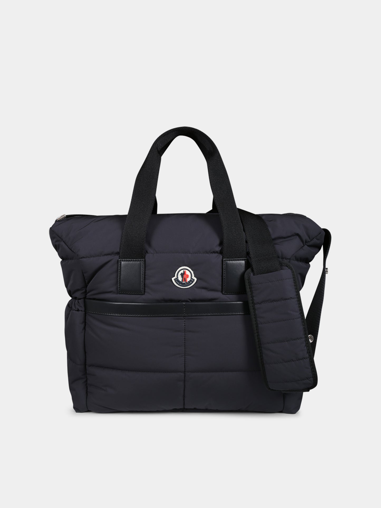 Borsa mamma nera per neonati con logo,Moncler Kids,J2951 5D00001 M3556 999