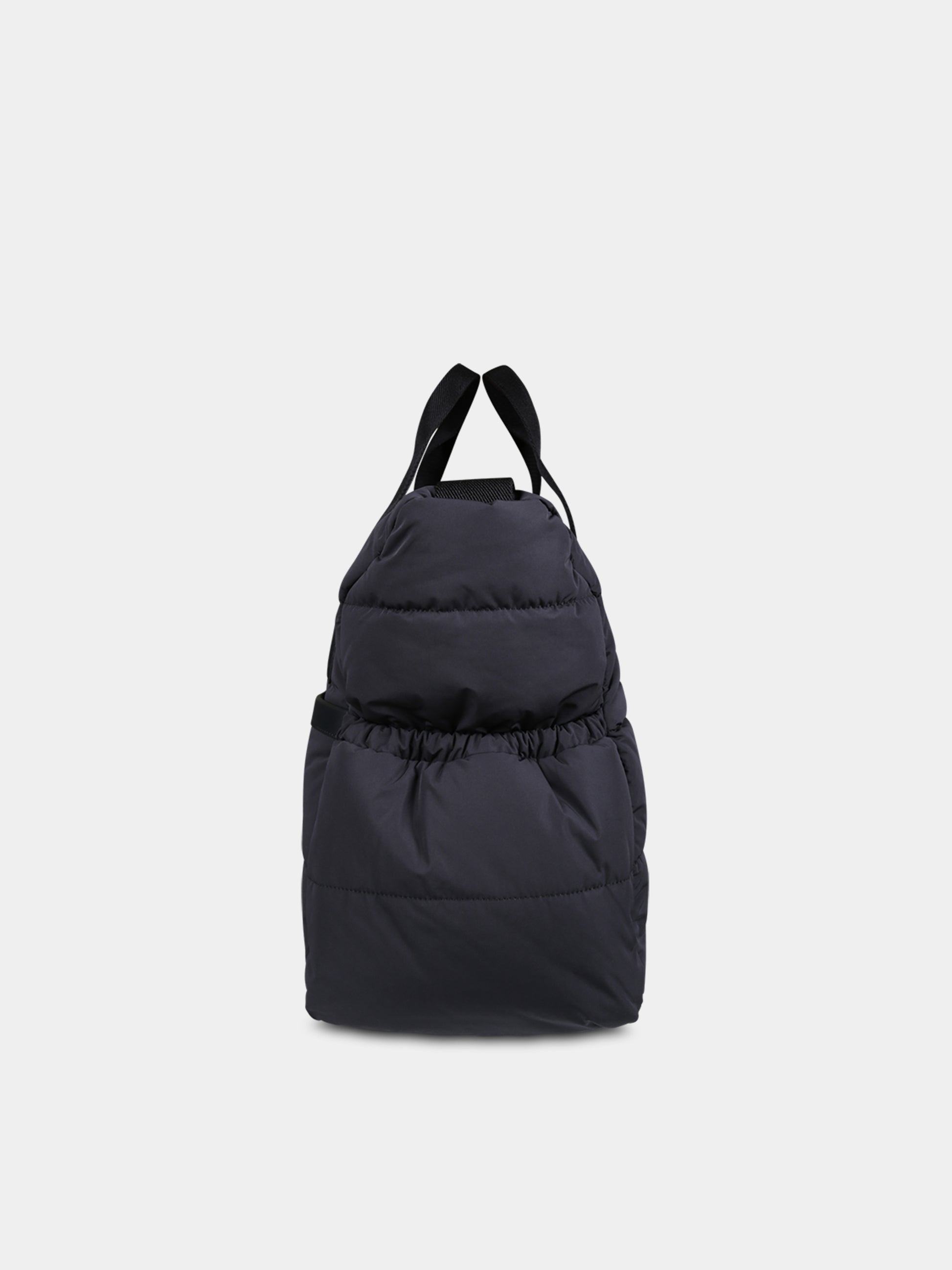 Borsa mamma nera per neonati con logo,Moncler Kids,J2951 5D00001 M3556 999