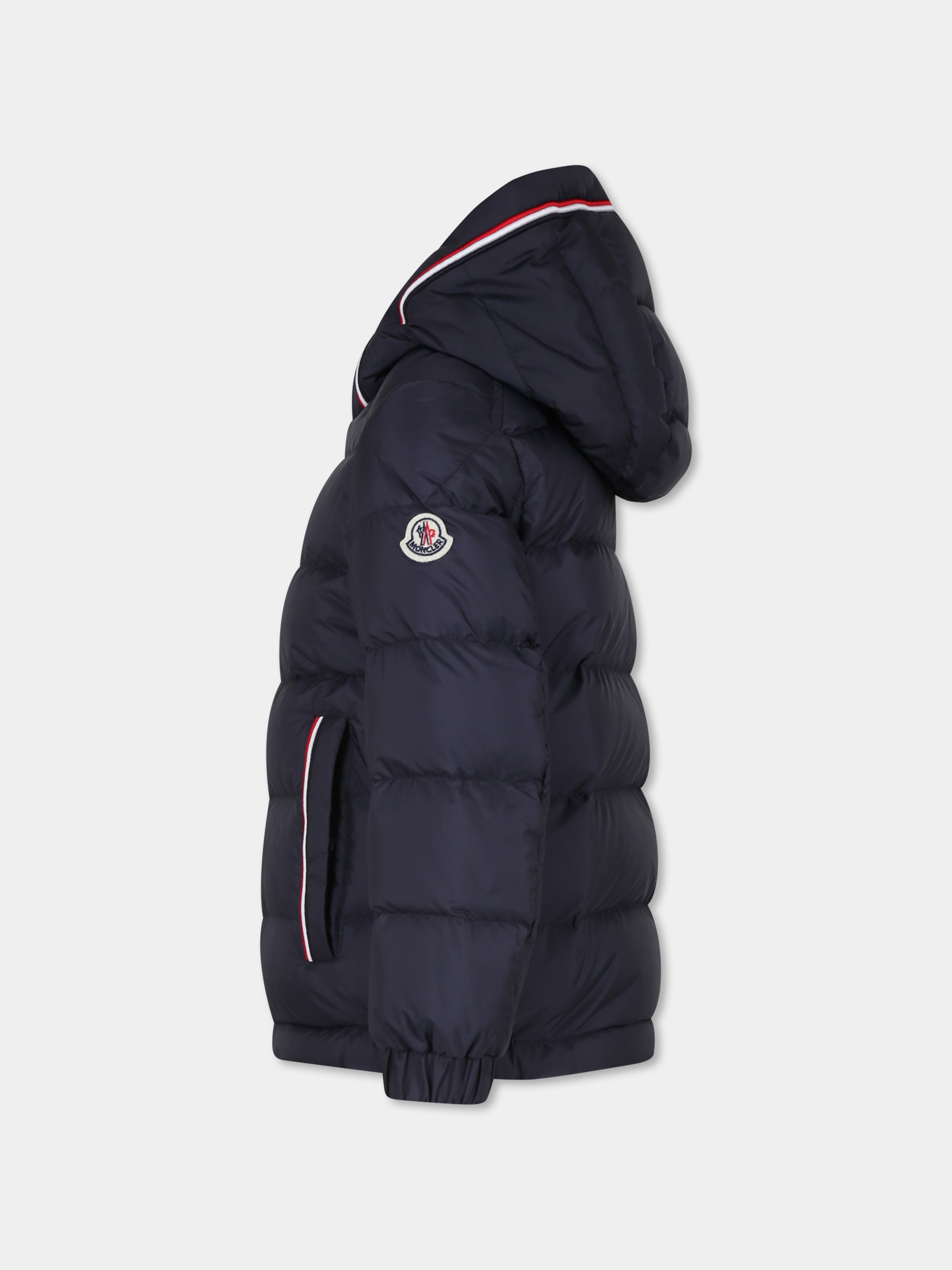 Piumino Merary blu per bambino con logo,Moncler Kids,J2954 1A00035 5968E 742