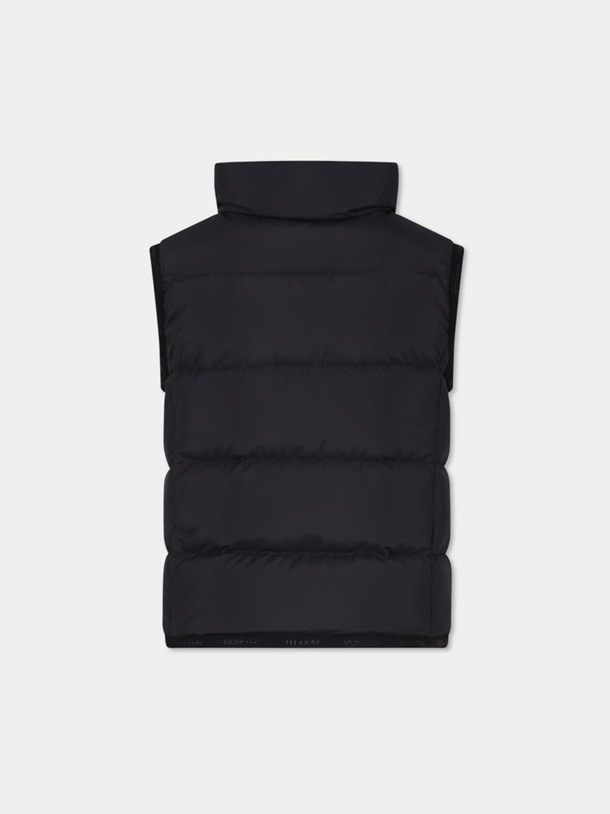 Gilet Badia nero per bambino con logo,Moncler Kids,J2954 1A00037 54A81 999