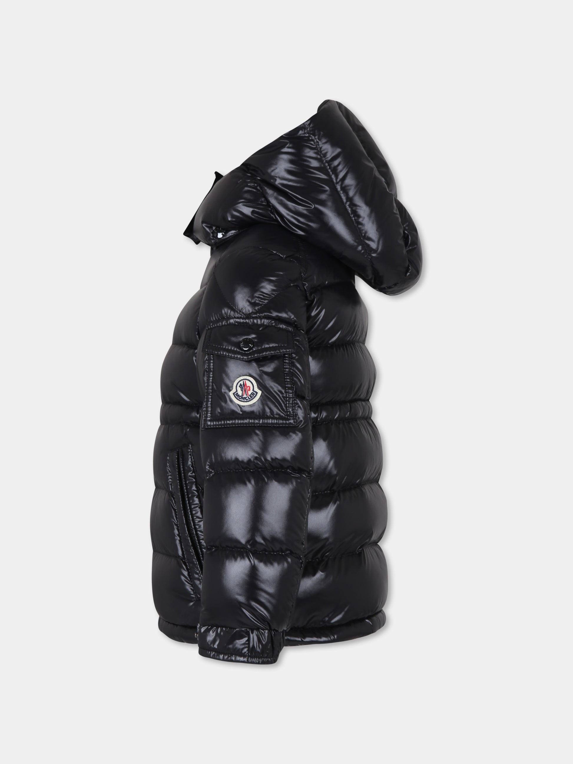 Piumino Maire nero per bambino con logo,Moncler Kids,J2954 1A00083 68950 999