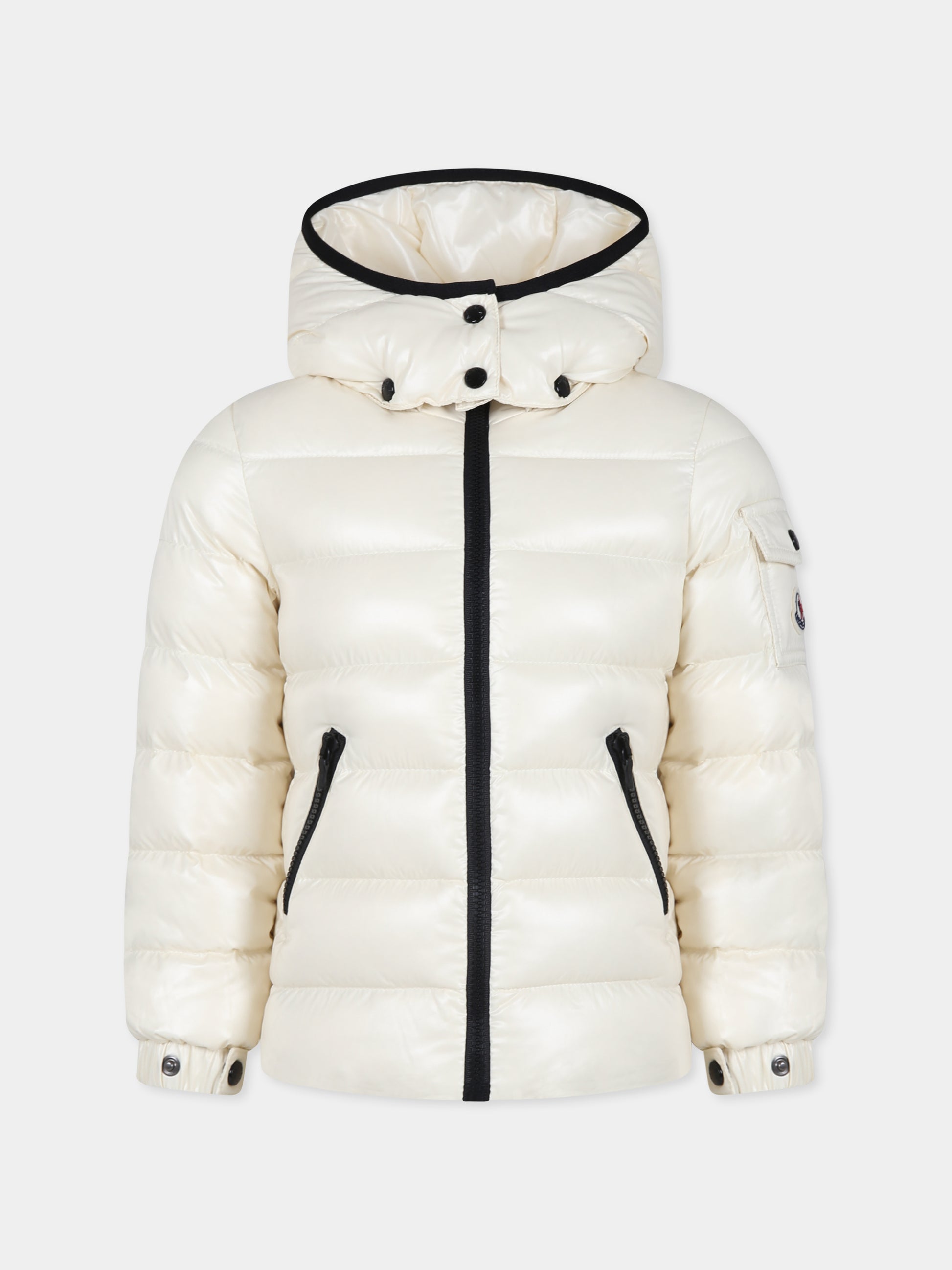 Piumino Bady avorio per bambina con logo,Moncler Kids,J2954 1A52710 68950 070