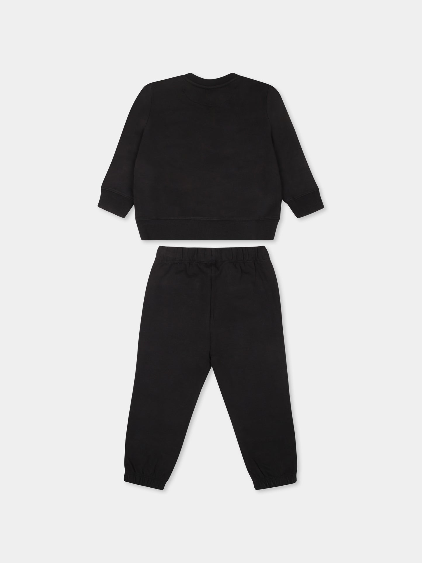 Completo sportivo nero con logo per neonati,Calvin Klein Kids,IN0IN00017J BEH