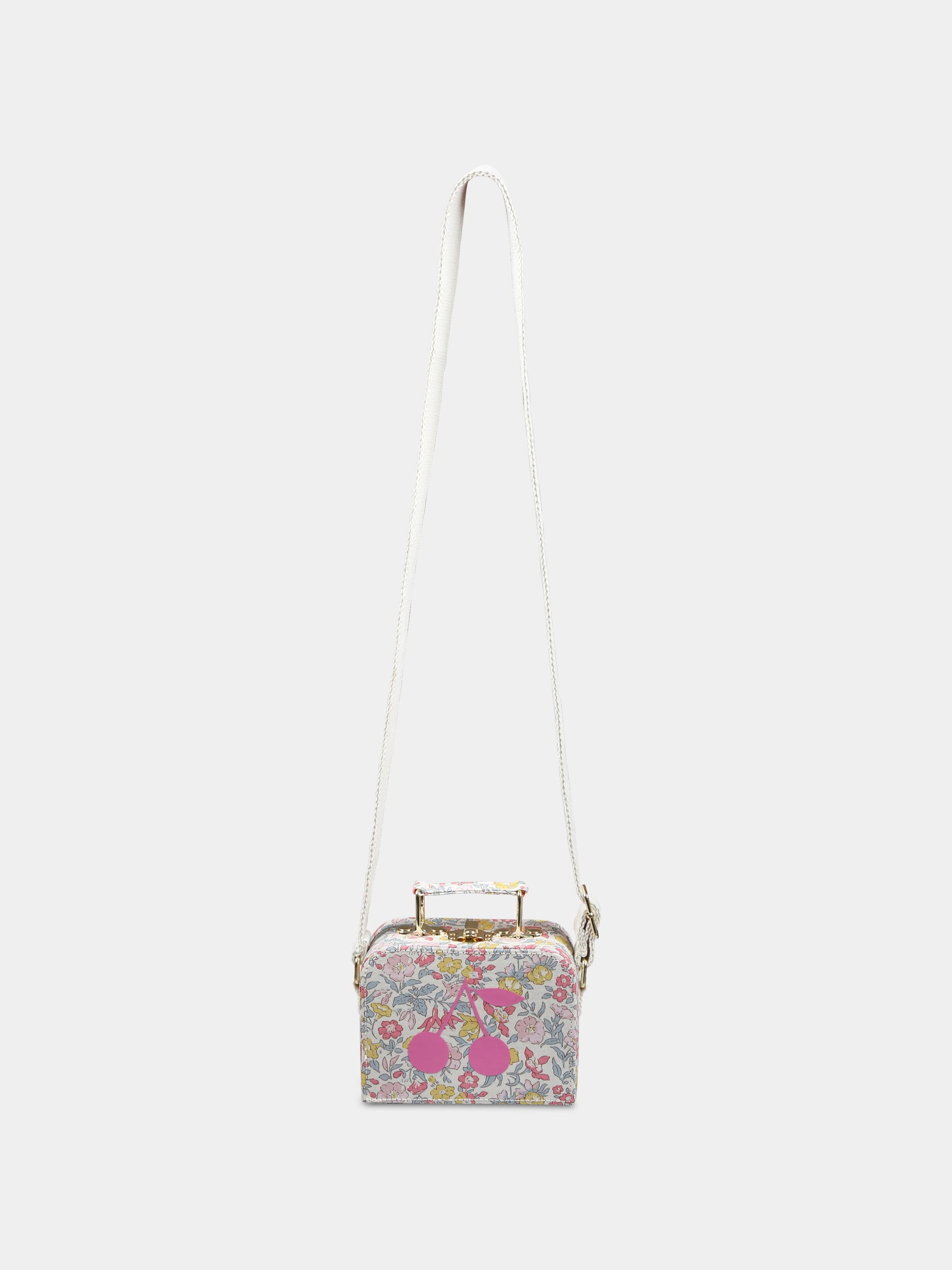 Borsa avorio per bambina con stampa floreale,Bonpoint,P04GBAW00001 520