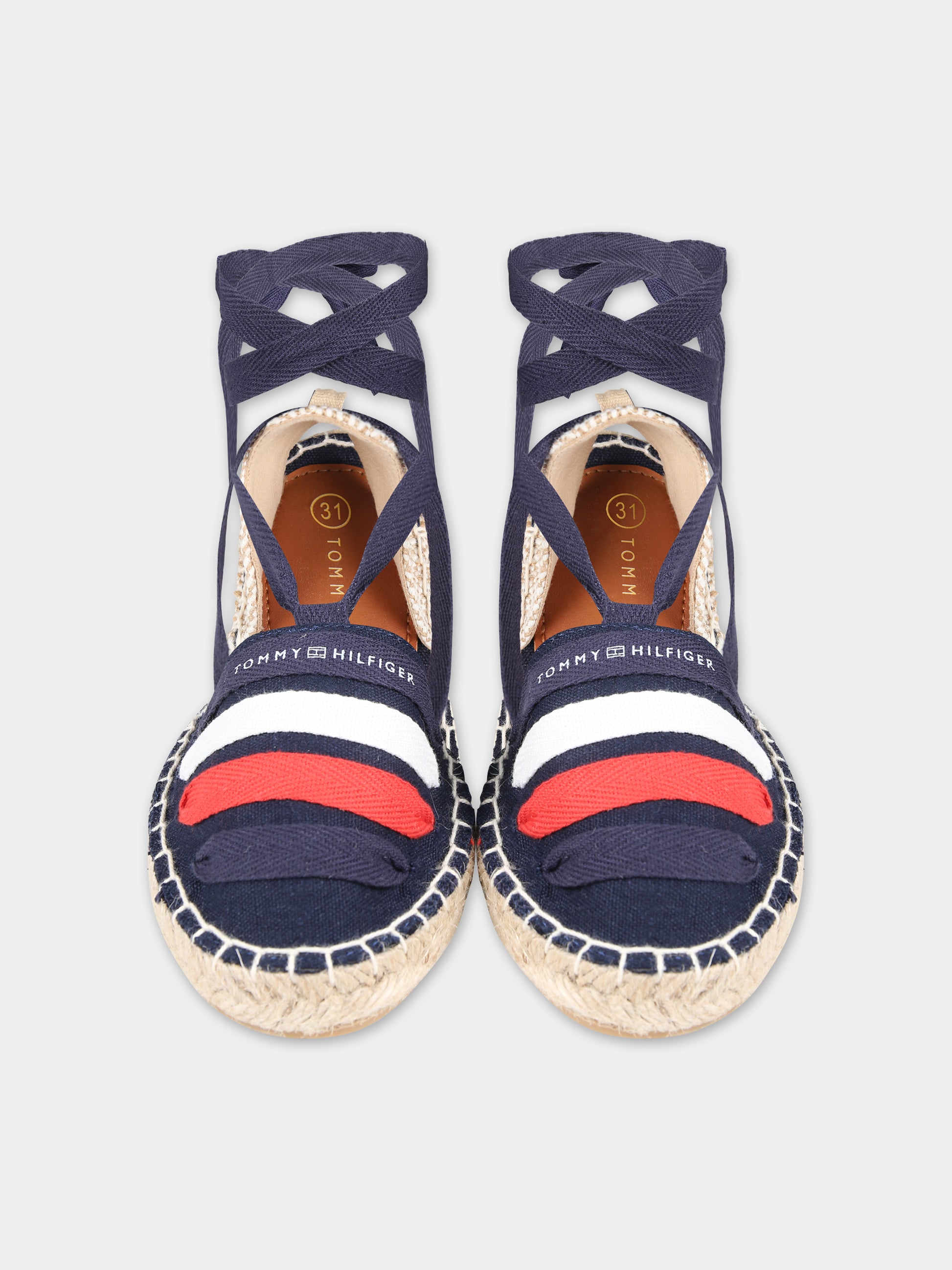 Espadrillas blu per bambina con logo,Tommy Hilfiger Junior,T3A7 33280 0890800