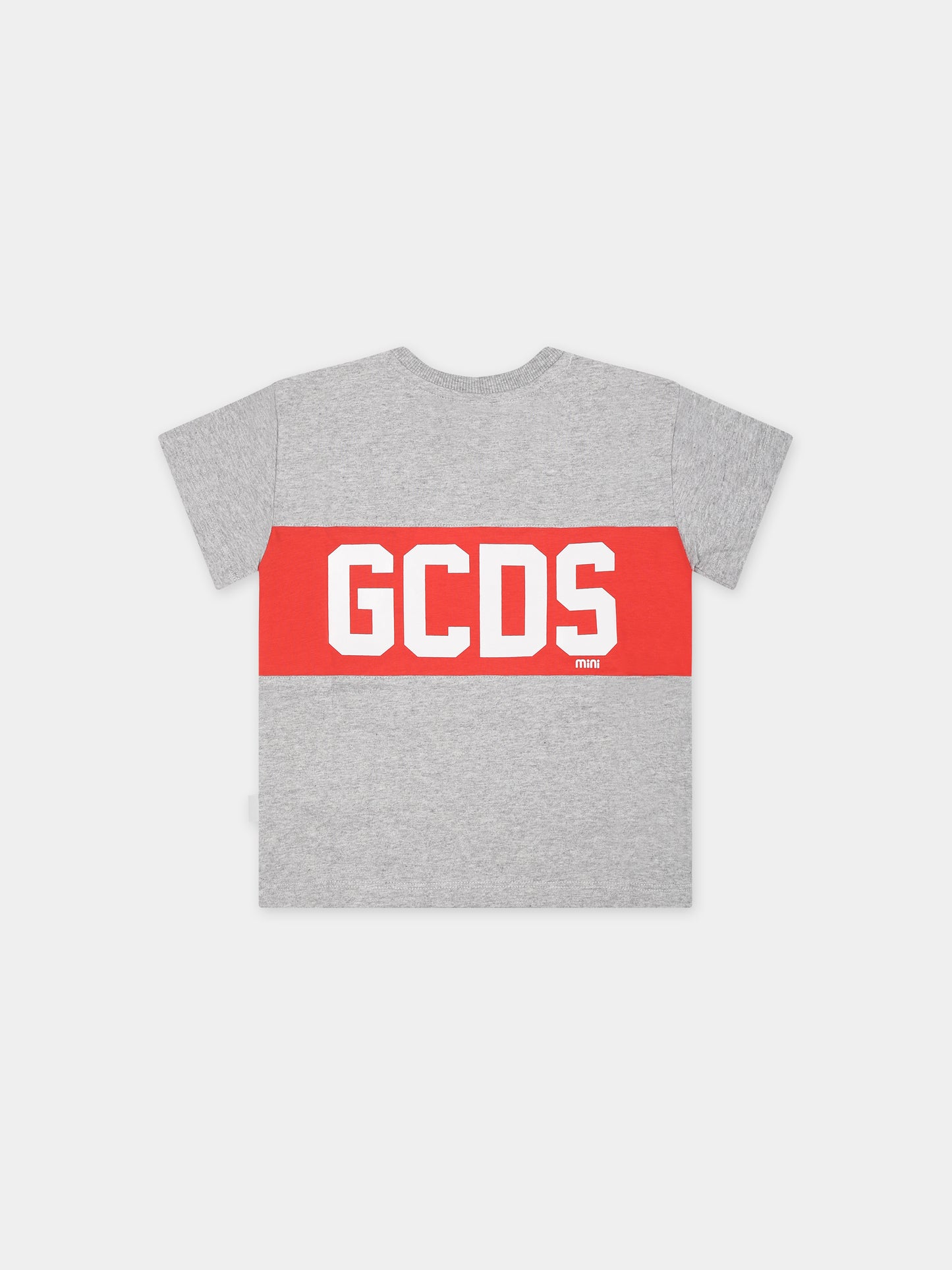 T-shirt grigia per neonati con logo,Gcds Kids,GMM003 LAA22 60926