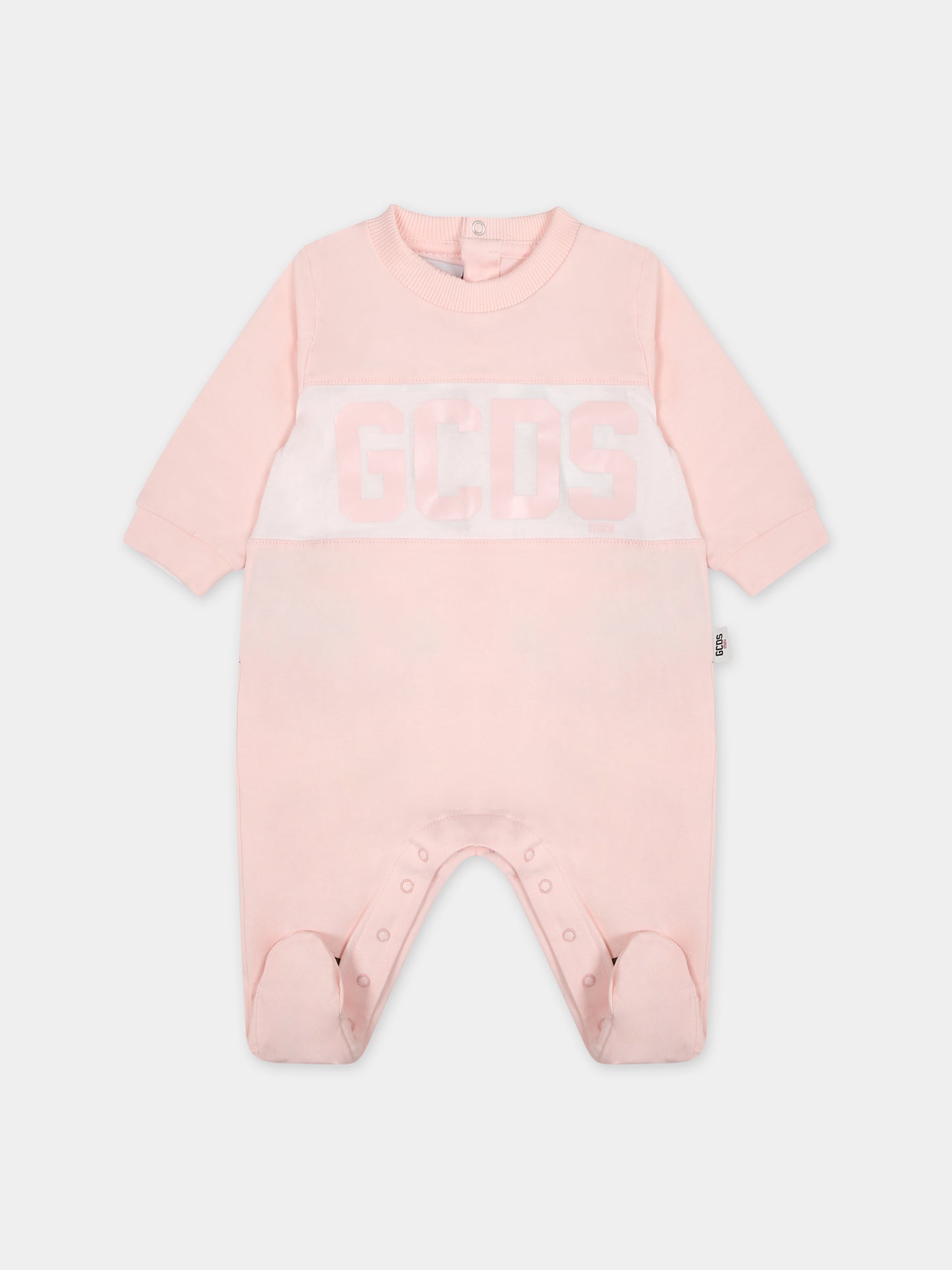 Tutina rosa per neonata con logo,Gcds Kids,GUY00R LCA33 52483