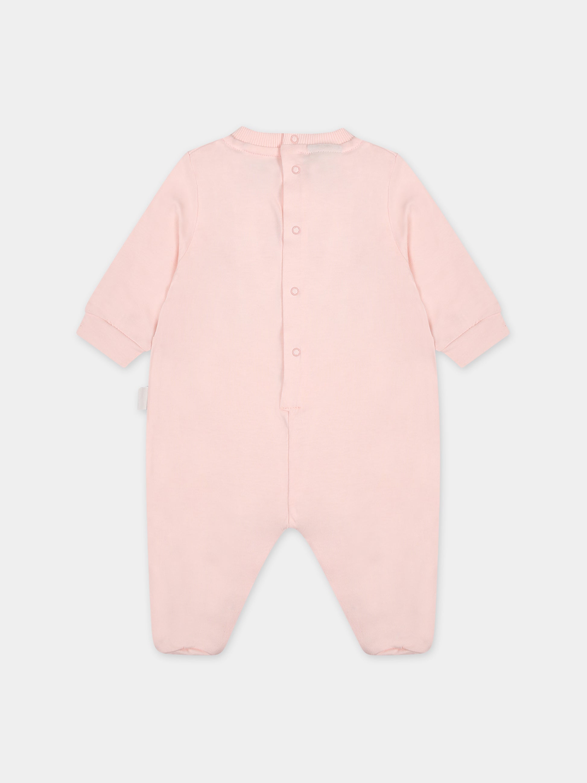 Tutina rosa per neonata con logo,Gcds Kids,GUY00R LCA33 52483