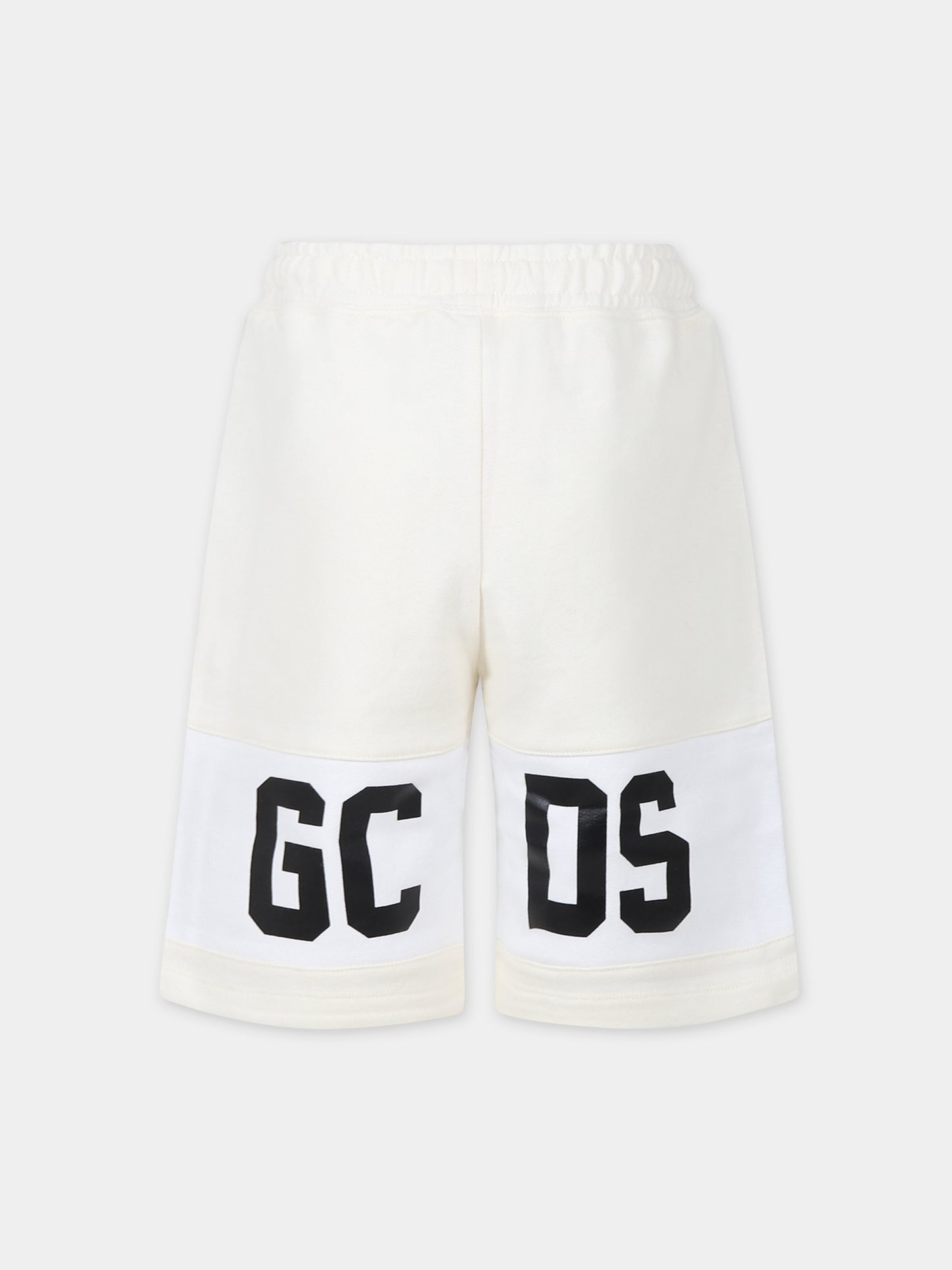 Shorts avorio per bambino con logo,Gcds Kids,DNQ006 LCA33 10063