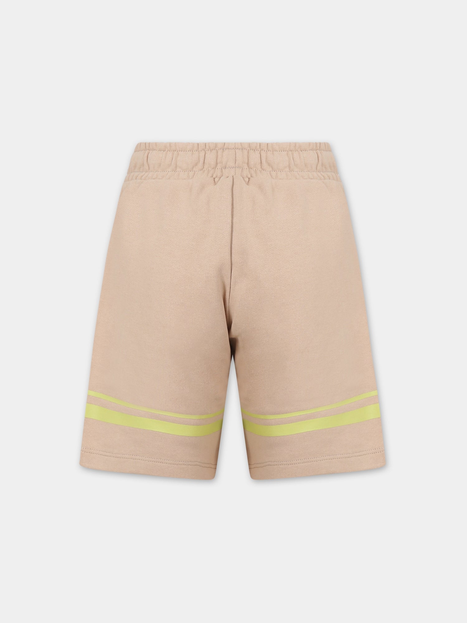 Shorts sportivi beige per bambino con logo,Gcds Kids,DNQ004 LCA52 20379