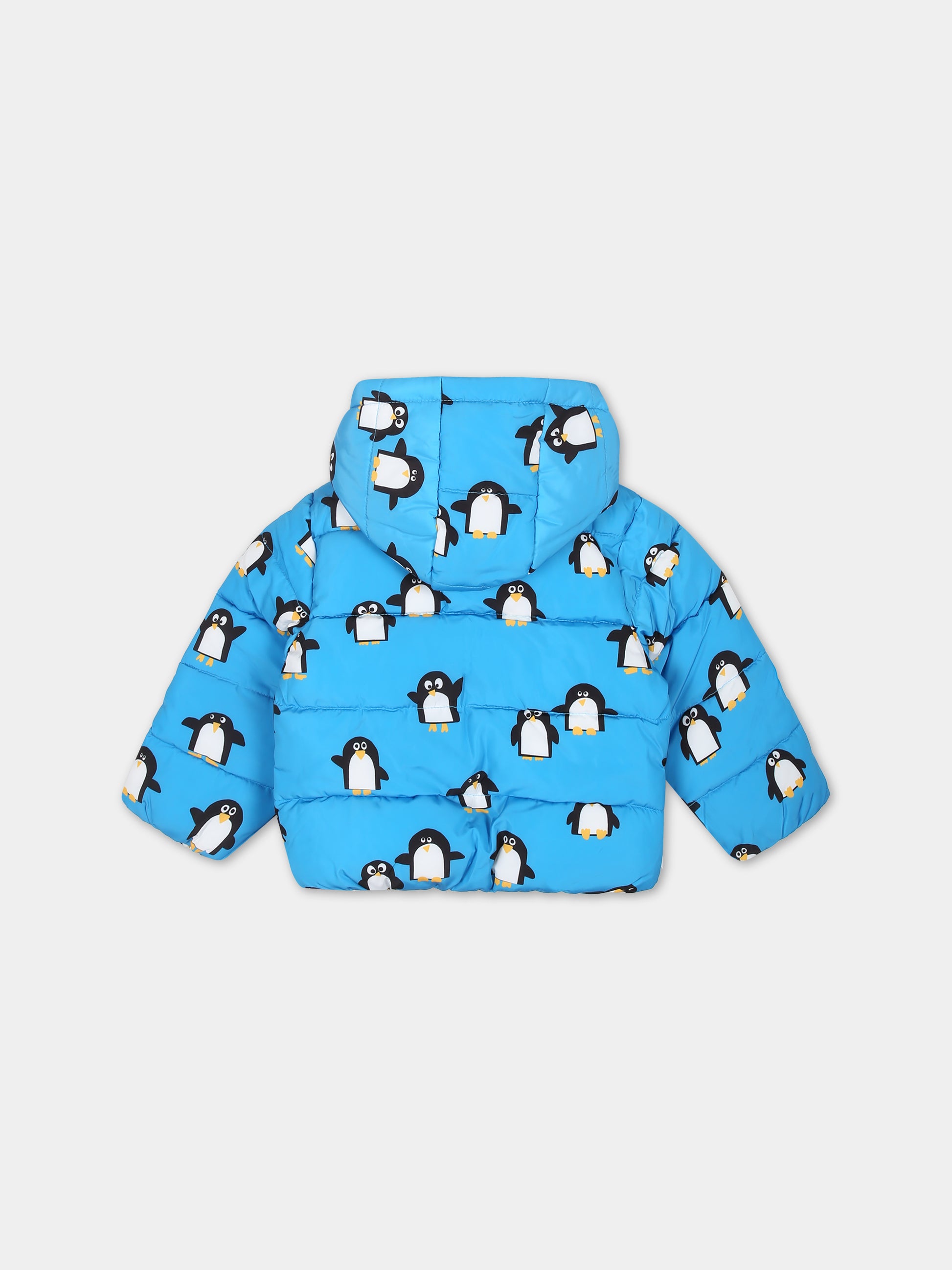 Piumino per neonato con stampa pinguini all-over,Stella Mccartney Kids,TT2607 Z1513 644MC