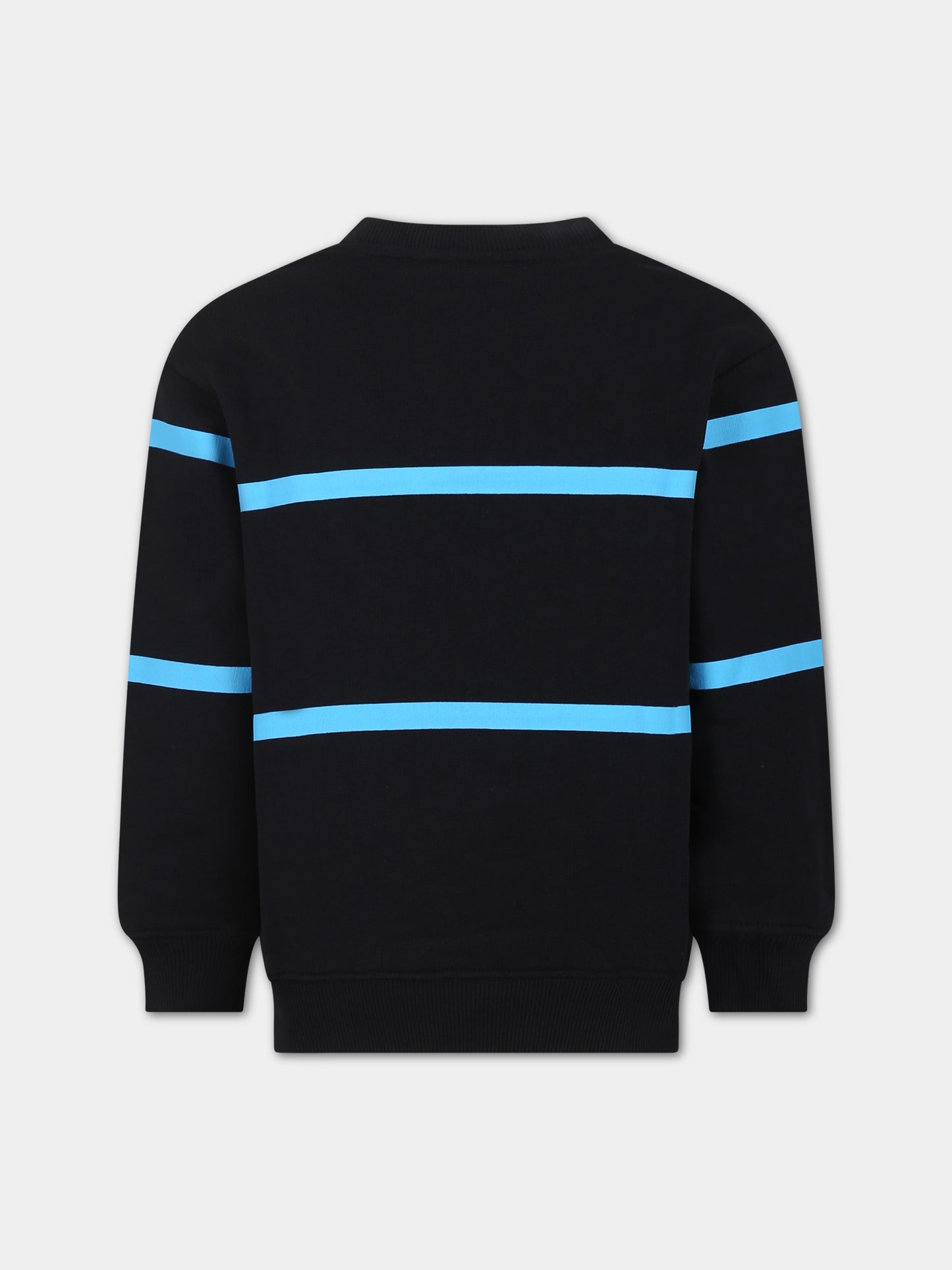 Felpa nera per bambini con logo,Gcds Kids,DQF000 LCA52 85989