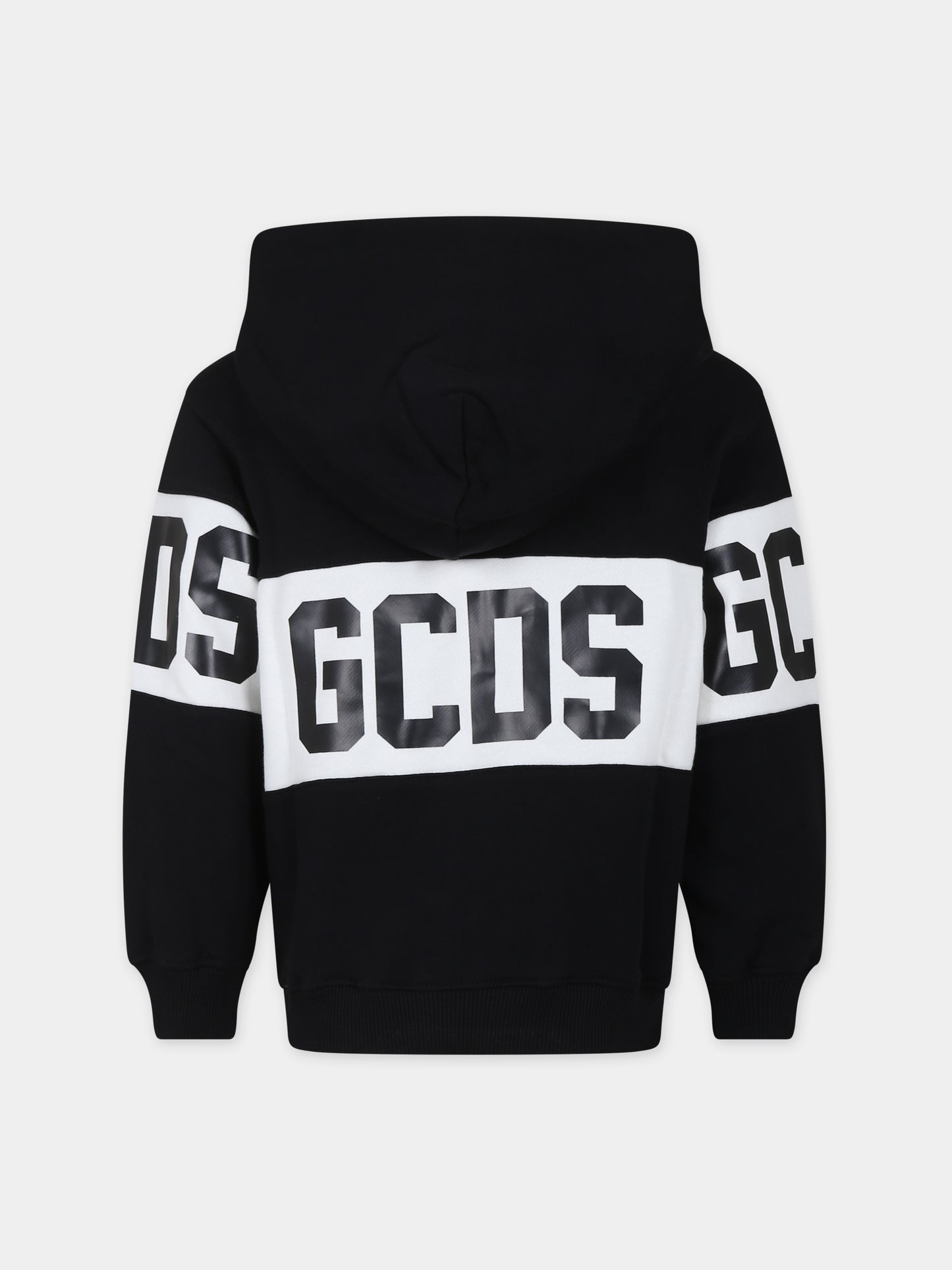 Felpa nera per bambini con logo,Gcds Kids,DOF004 LCA44 60100