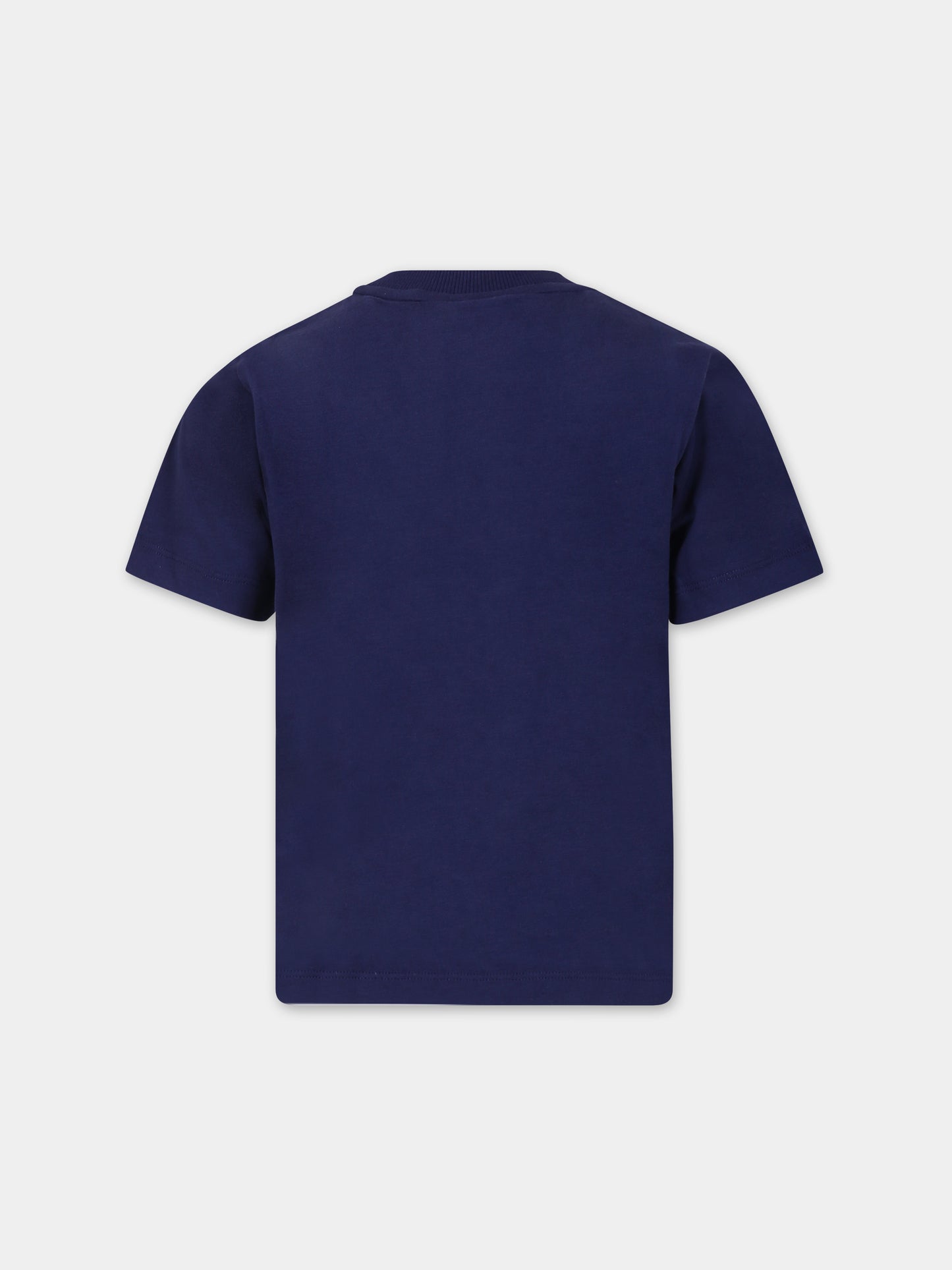 T-shirt blu per bambini con logo,Gcds Kids,DSM00I LAA01 40258