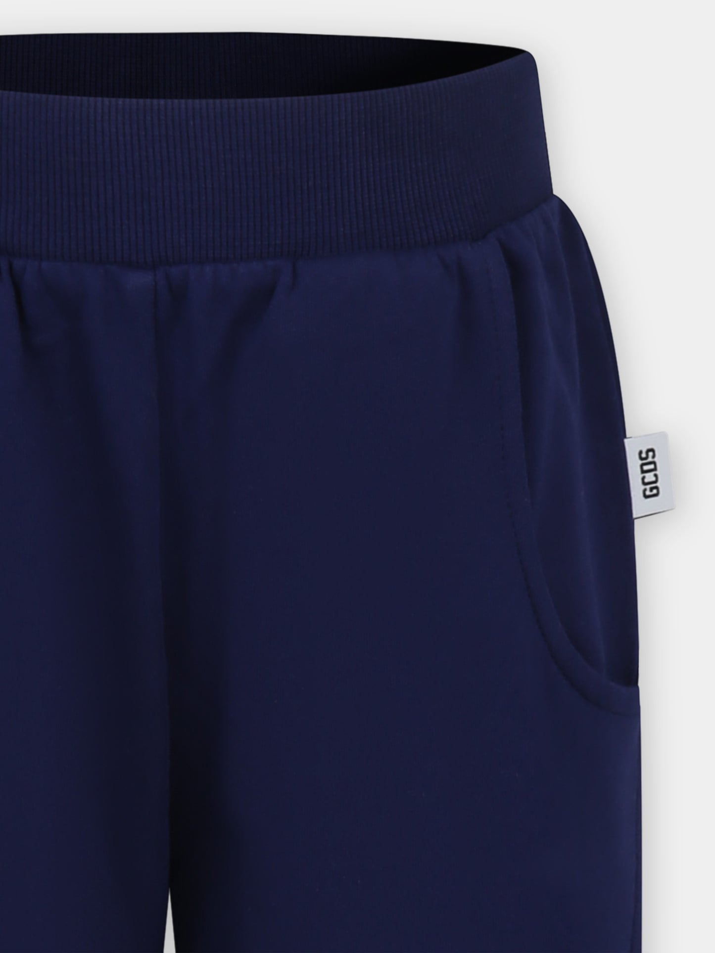 Pantaloni blu per bambino con logo,Gcds Kids,DNP008 LCA60 40258
