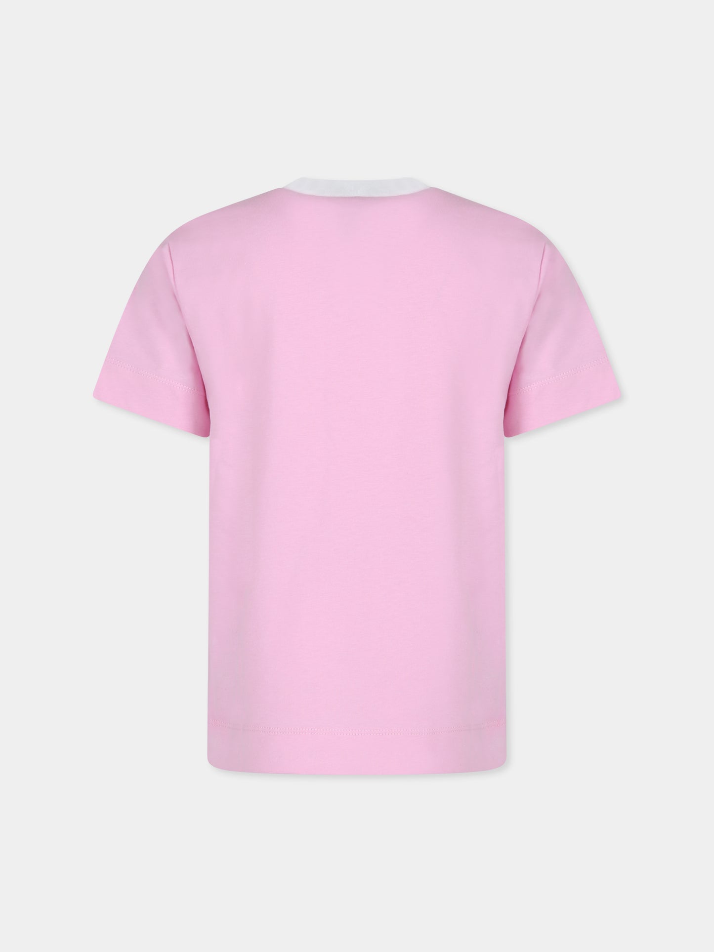 T-shirt rosa per bambina con logo,Marni Kids,M01228 M00L9 MT178U 0M345